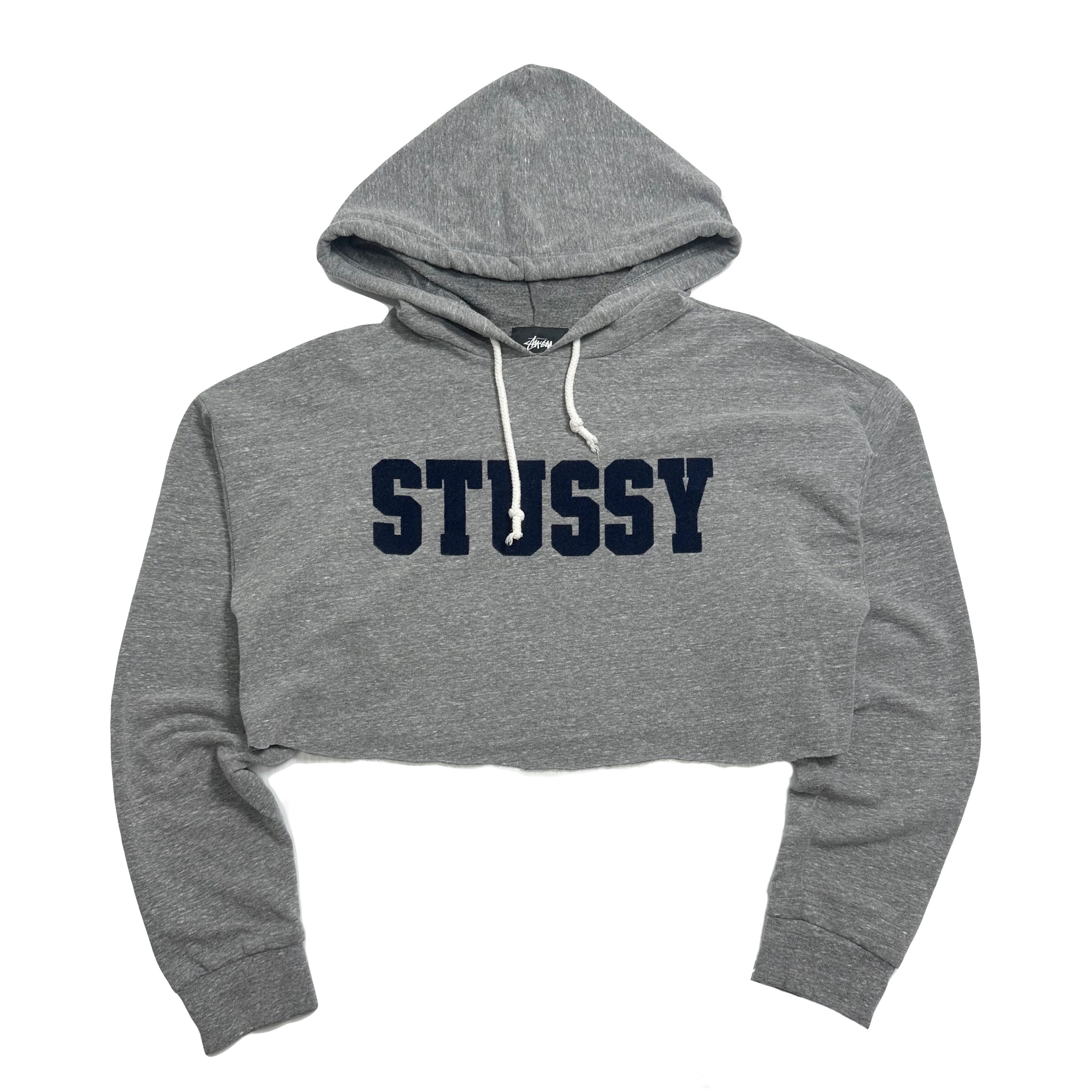 Stüssy Felt Logo Cropped Hoodie S