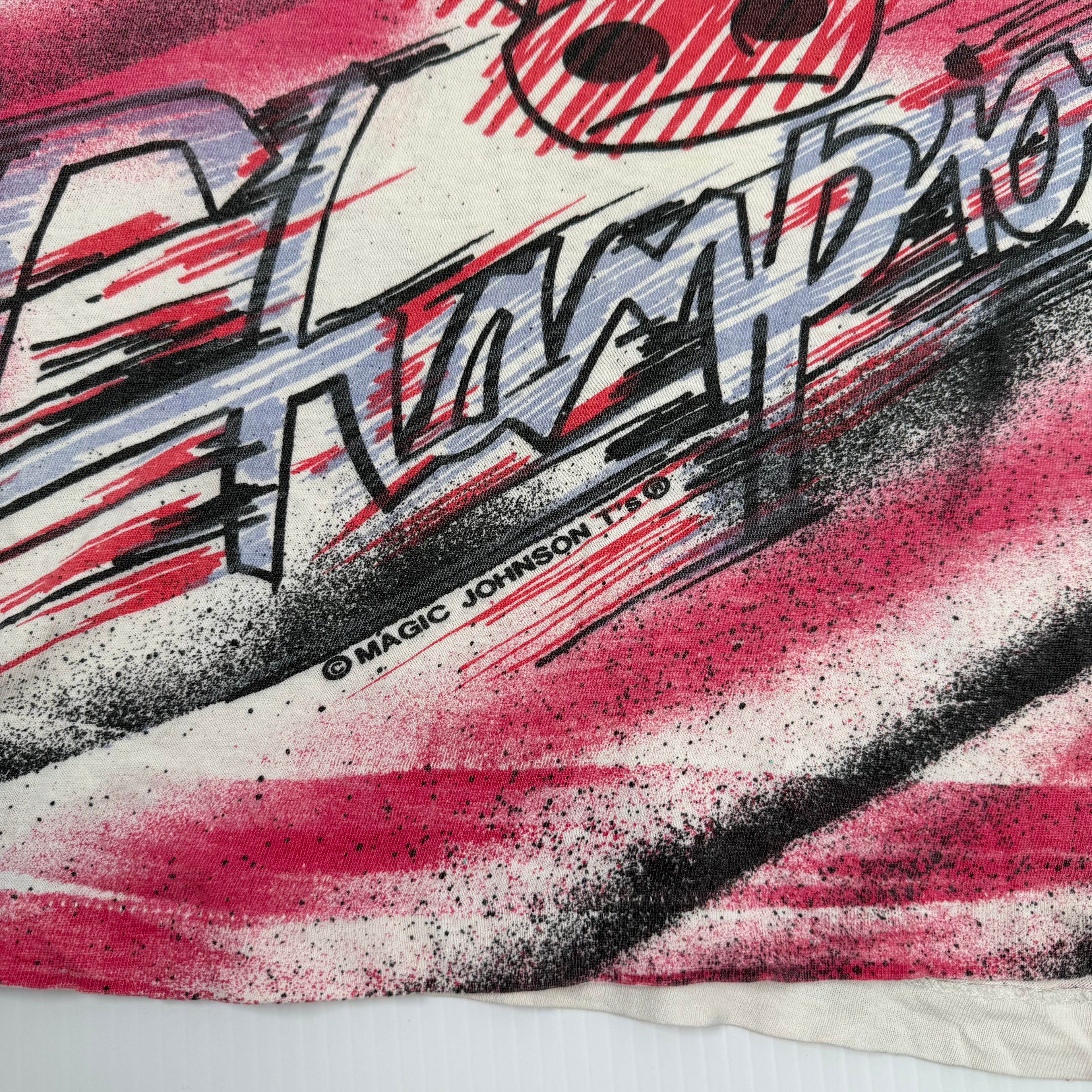 90s Magic Johnson T's Chicago Bulls AOP Tee L