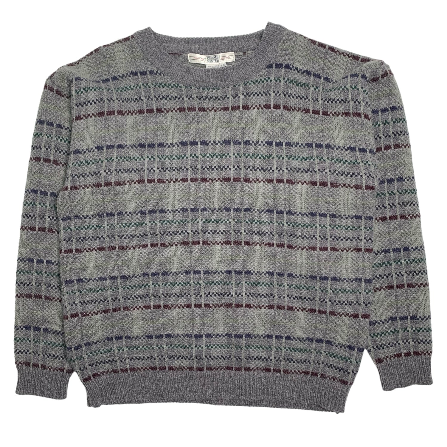 Private Member Grey Knit Sweater XL