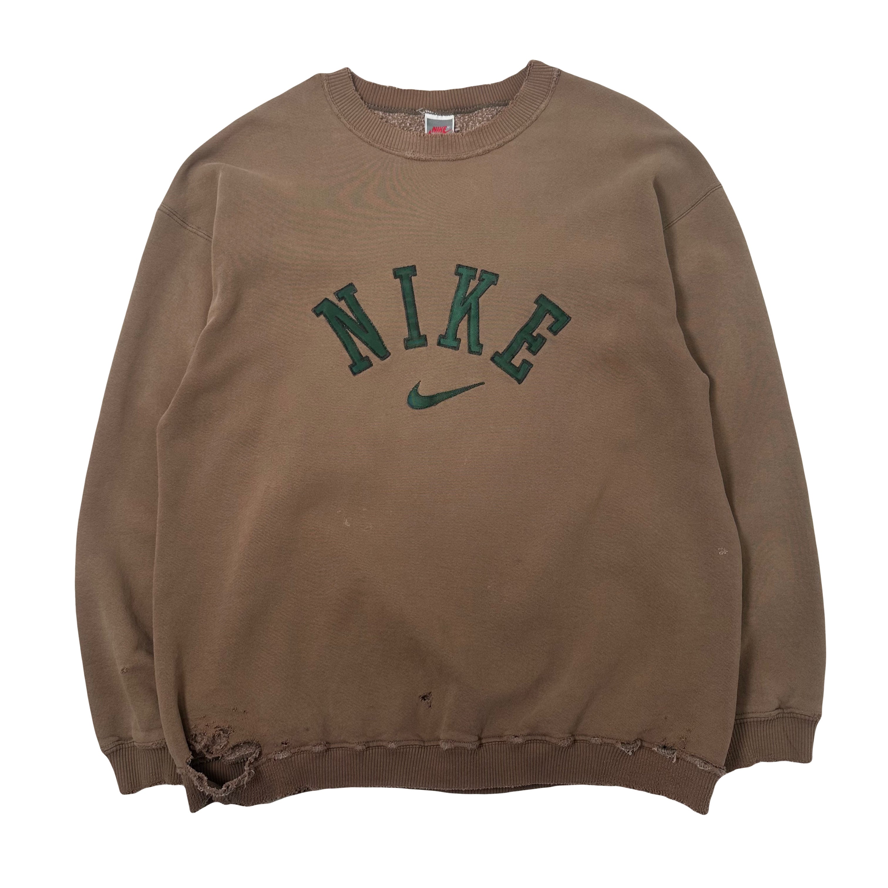 90s Nike Spellout Distressed Crewneck XL