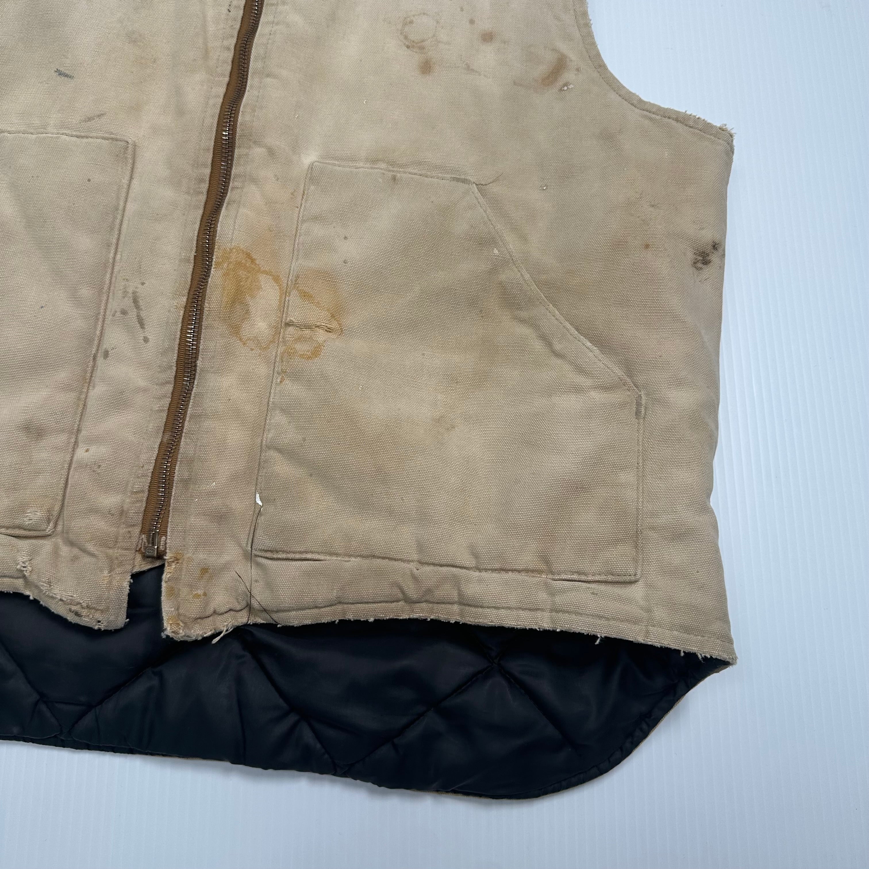 Vintage Carhartt Distressed Faded Work Vest L