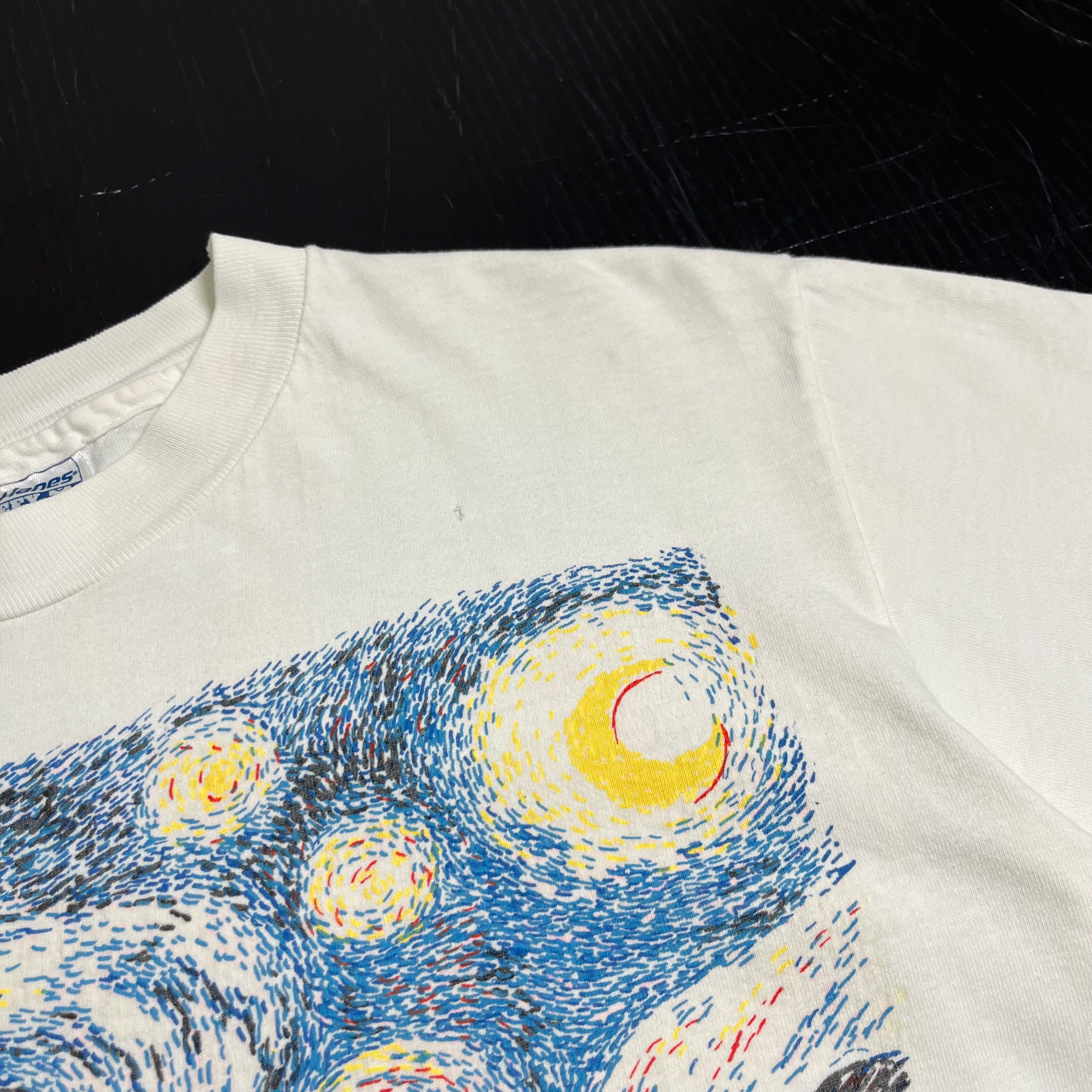 90s Vincent Van Gogh Starry Night Tee L