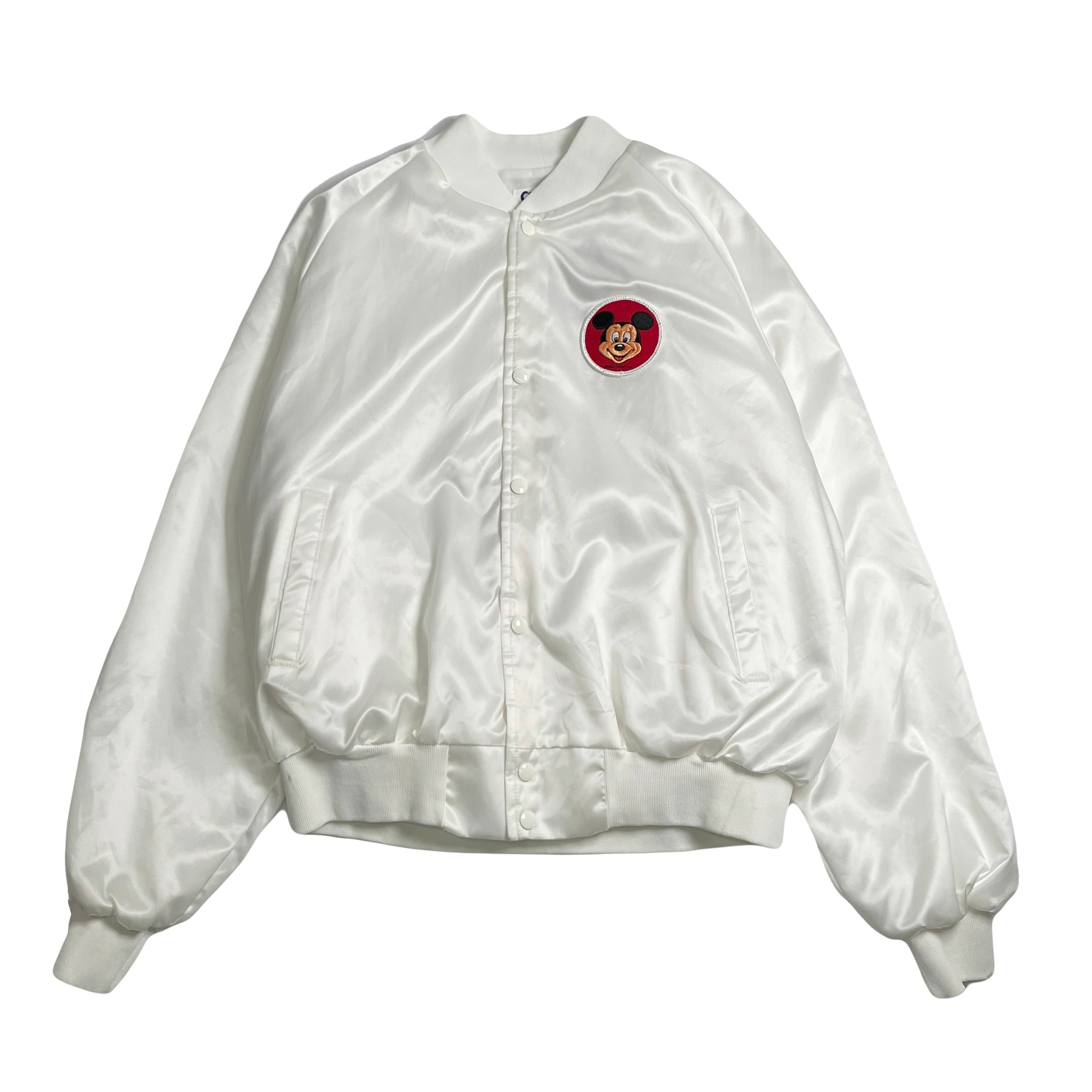 Vintage Mickey Mouse Satin Bomber Jacket XL