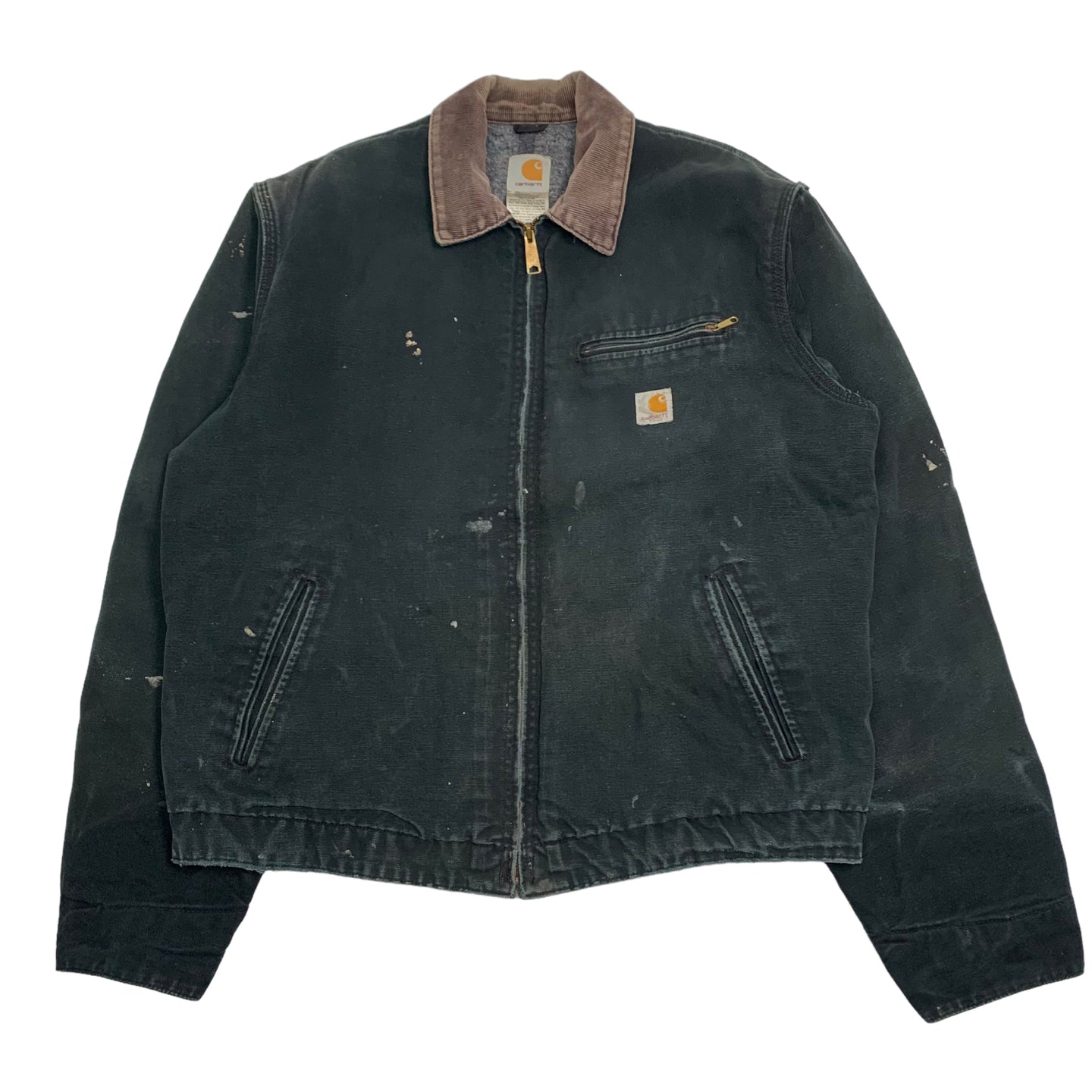 Carhartt J01 Distressed Black Detroit Jacket XL