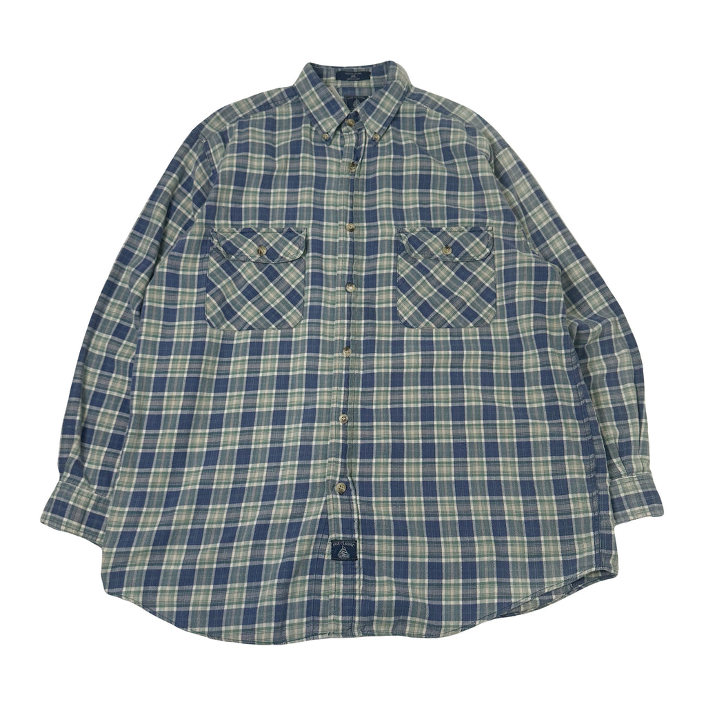 Vintage Fox Classic Plaid Button Up Shirt L