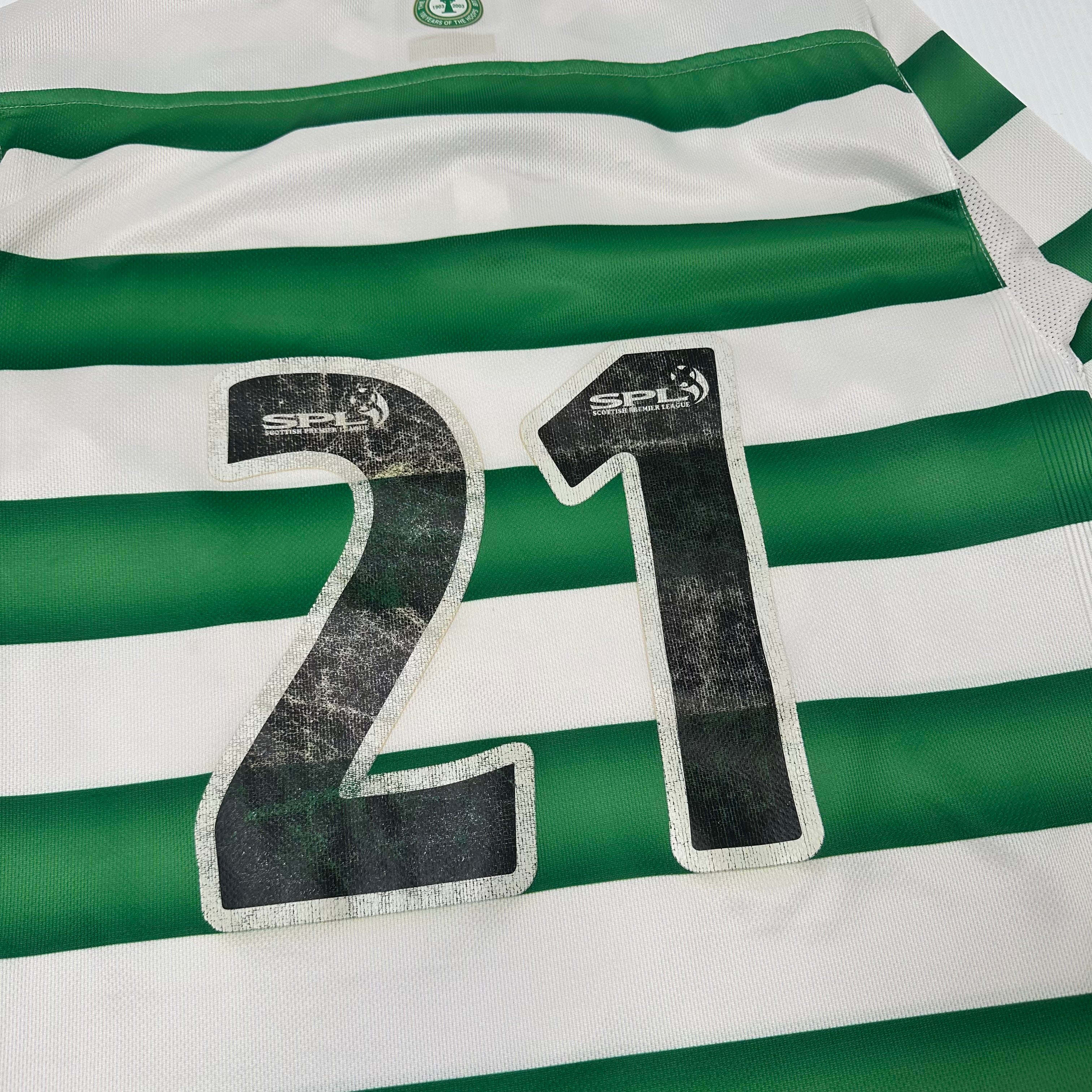 2003-04 Umbro Celtic FC #21 Home Kit S