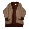 Vintage Brown Reversible Cardigan L