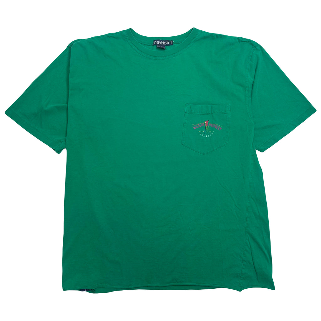 Vintage Nautica Wildlife Discovery Rainforest Tee Cropped XL