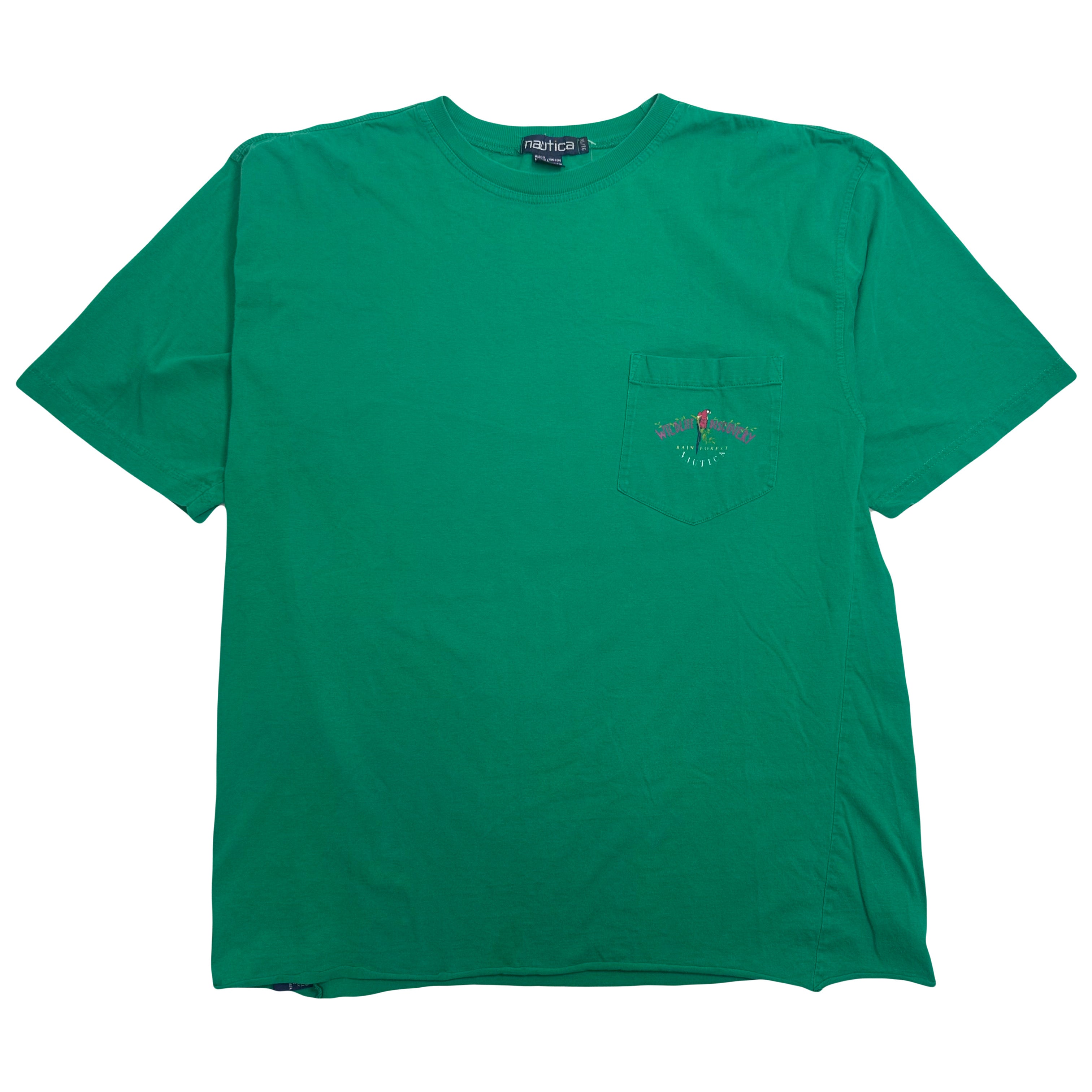 Vintage Nautica Wildlife Discovery Rainforest Tee Cropped XL