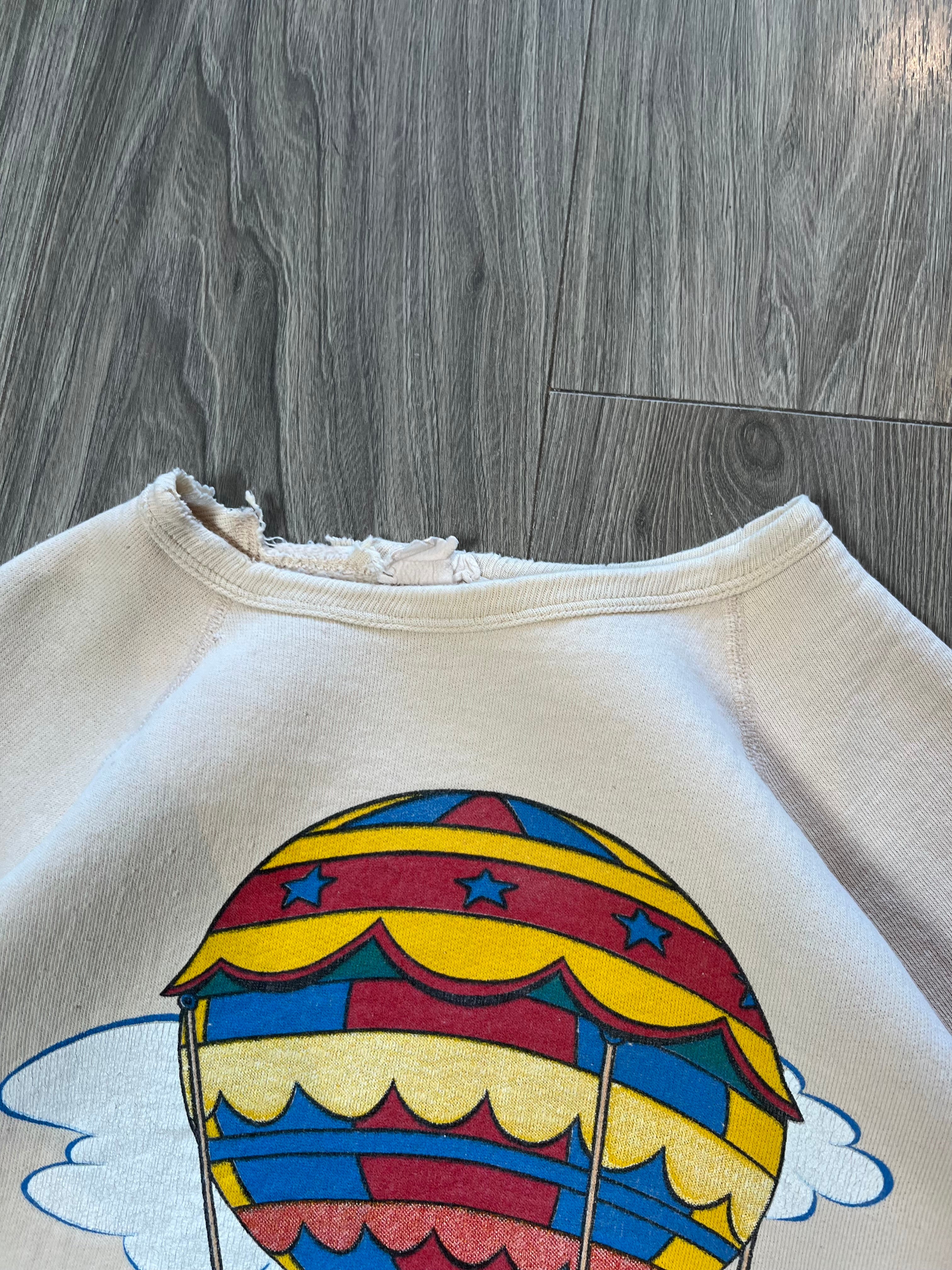 80s Walt Disney Mickey & Minnie Hot Air Balloon Crewneck S