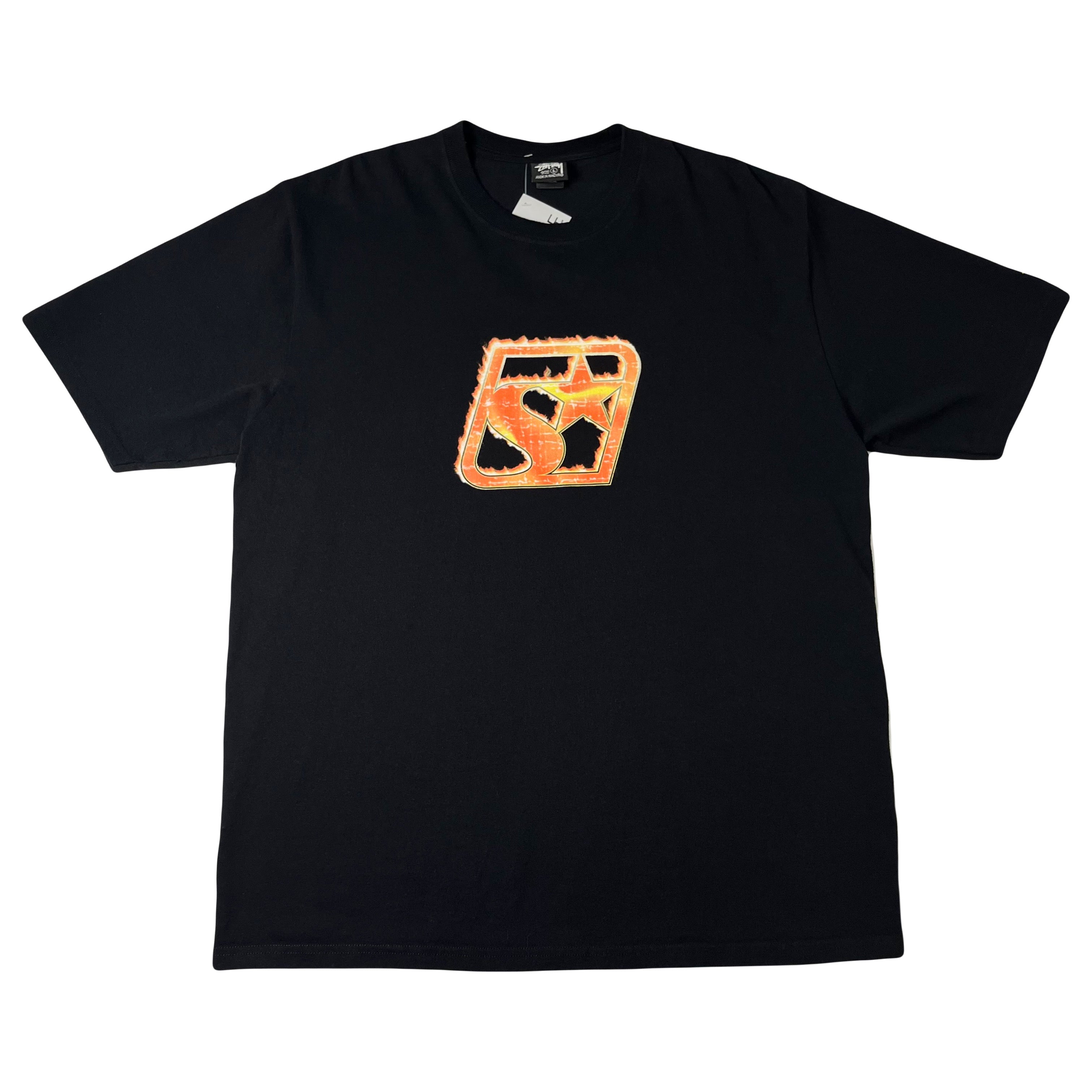 Stussy Flame Star Graphic Tee L