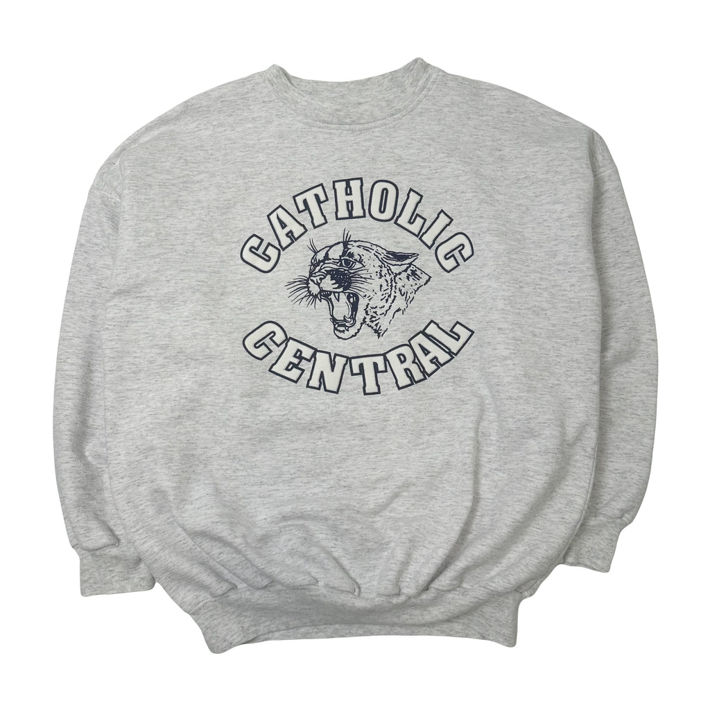 90s Catholic Central Graphic Crewneck L