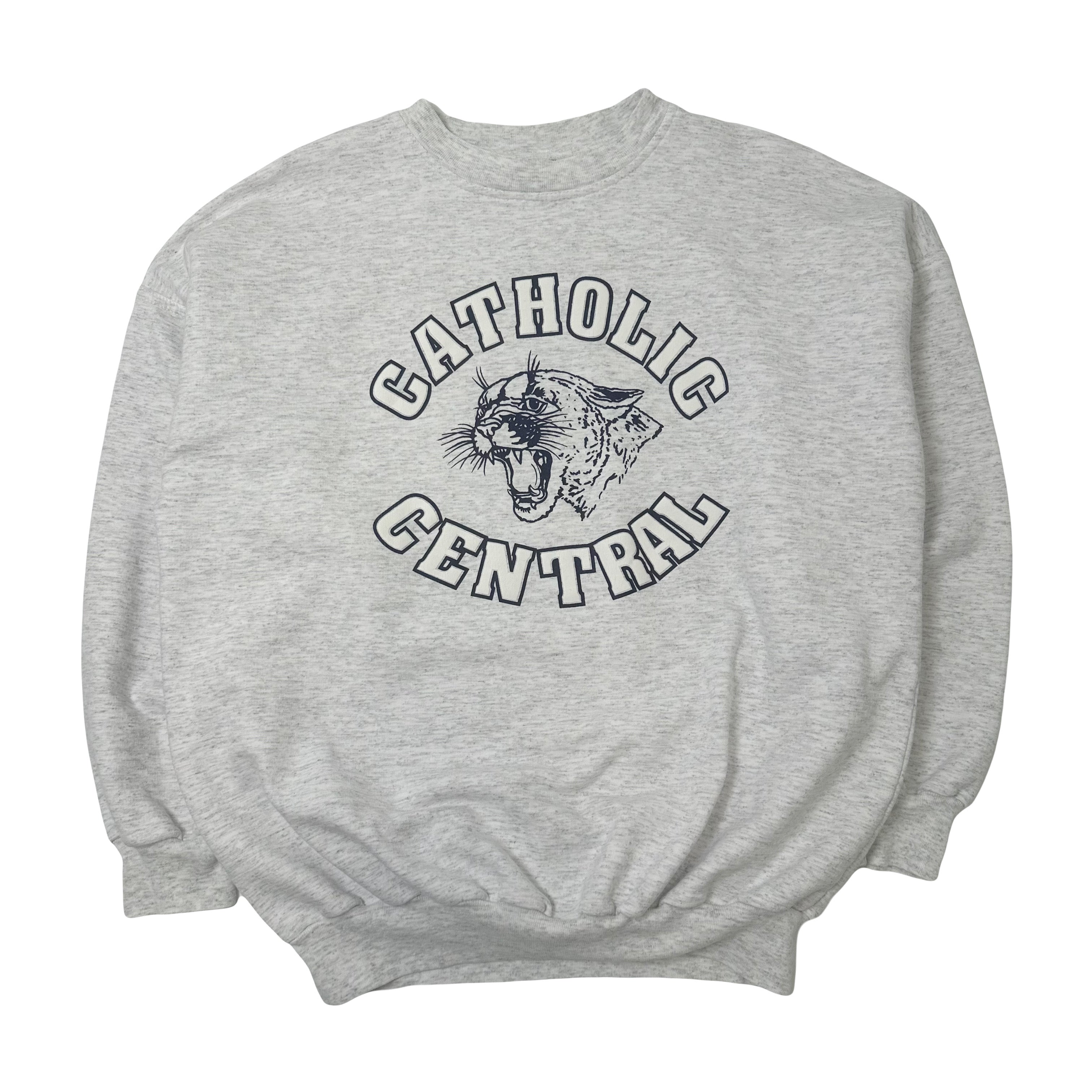90s Catholic Central Graphic Crewneck L
