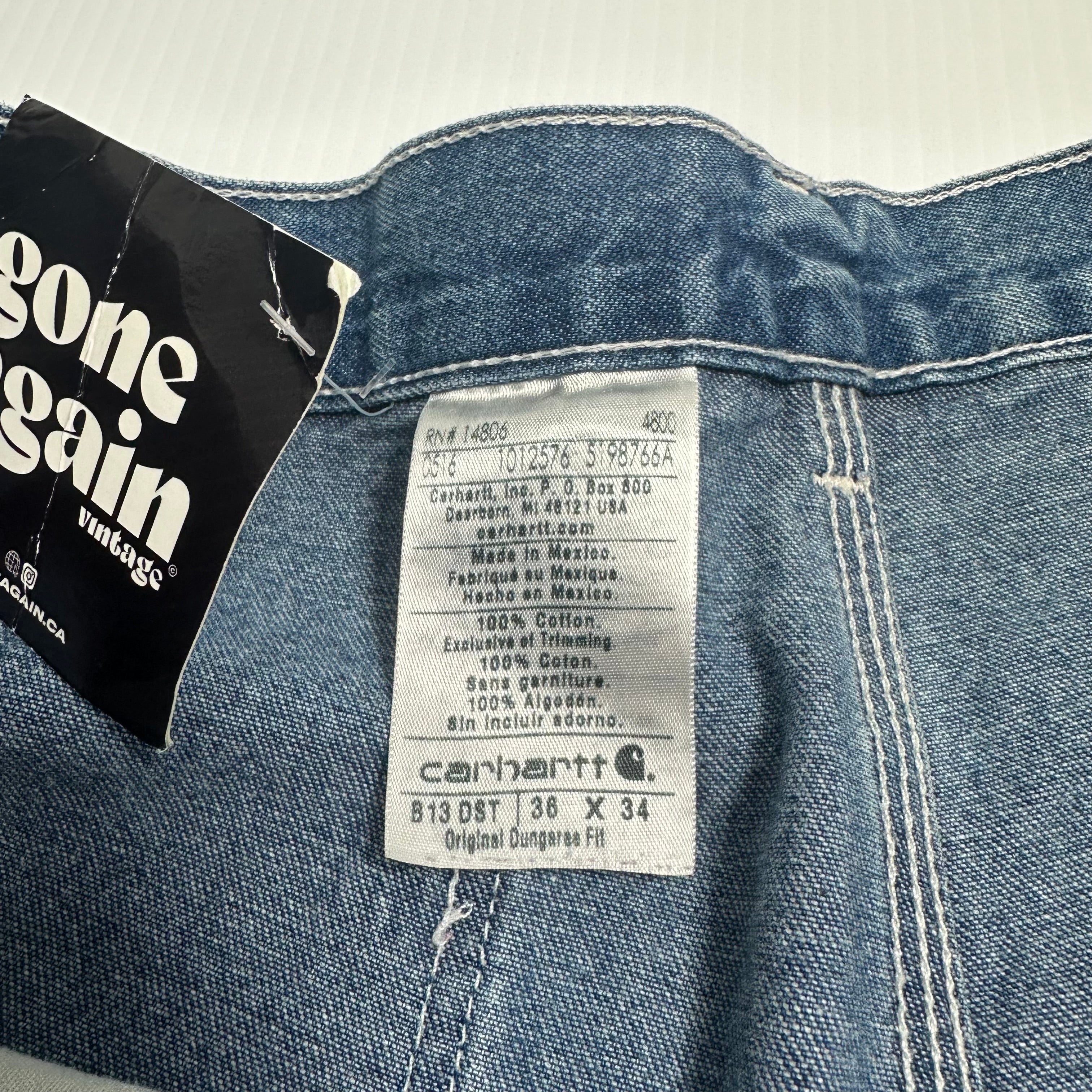 Vintage Carhartt Medium Wash Denim 35x23