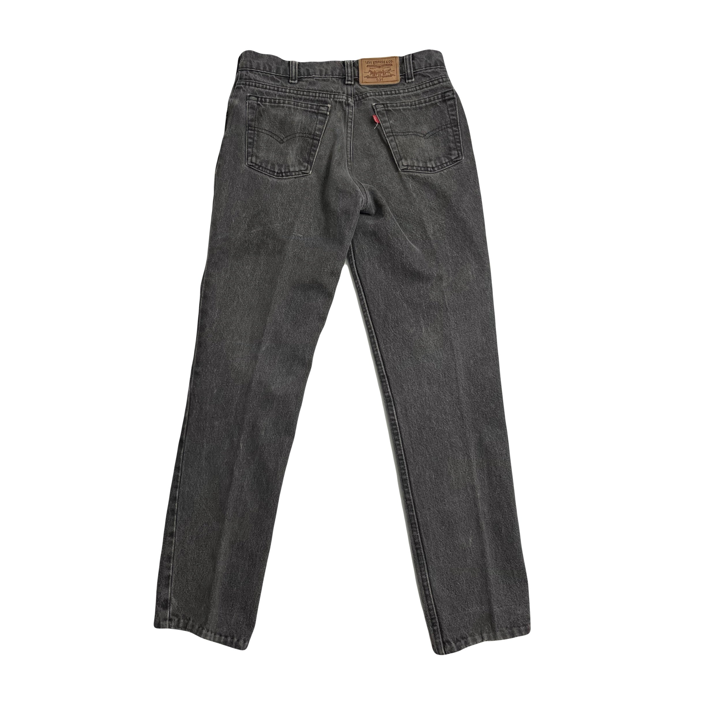 Vintage Levi's 531 Faded Black Denim 29