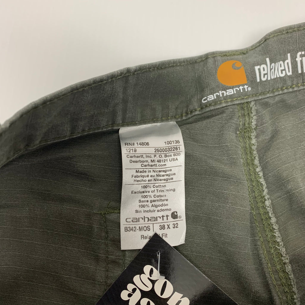 Carhartt Olive Ripstop Denim 38x32