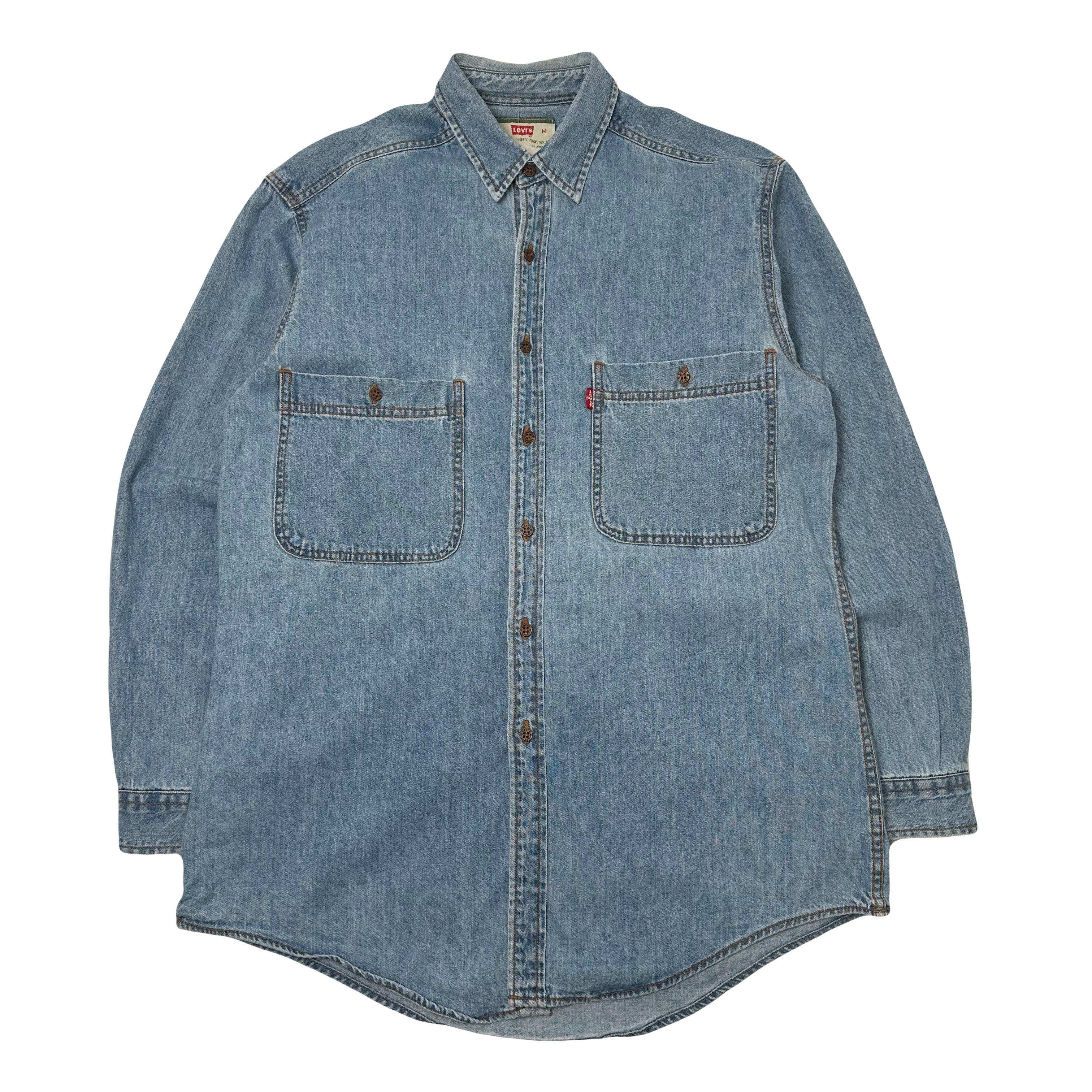 Vintage Levi's Medium Wash Denim Button Up Shirt M