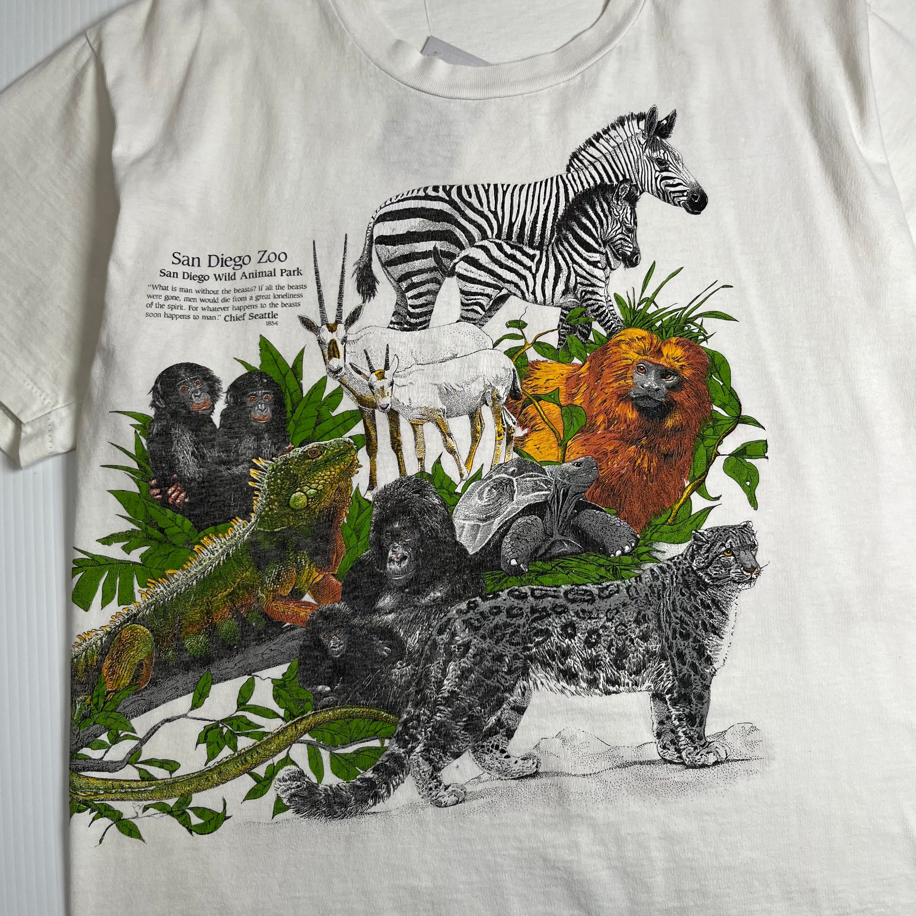 1987 Harlequin San Diego Zoo Animals Graphic Tee L