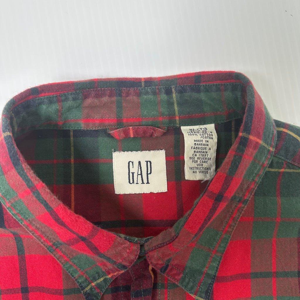 Vintage GAP Plaid Button Up Shirt XL