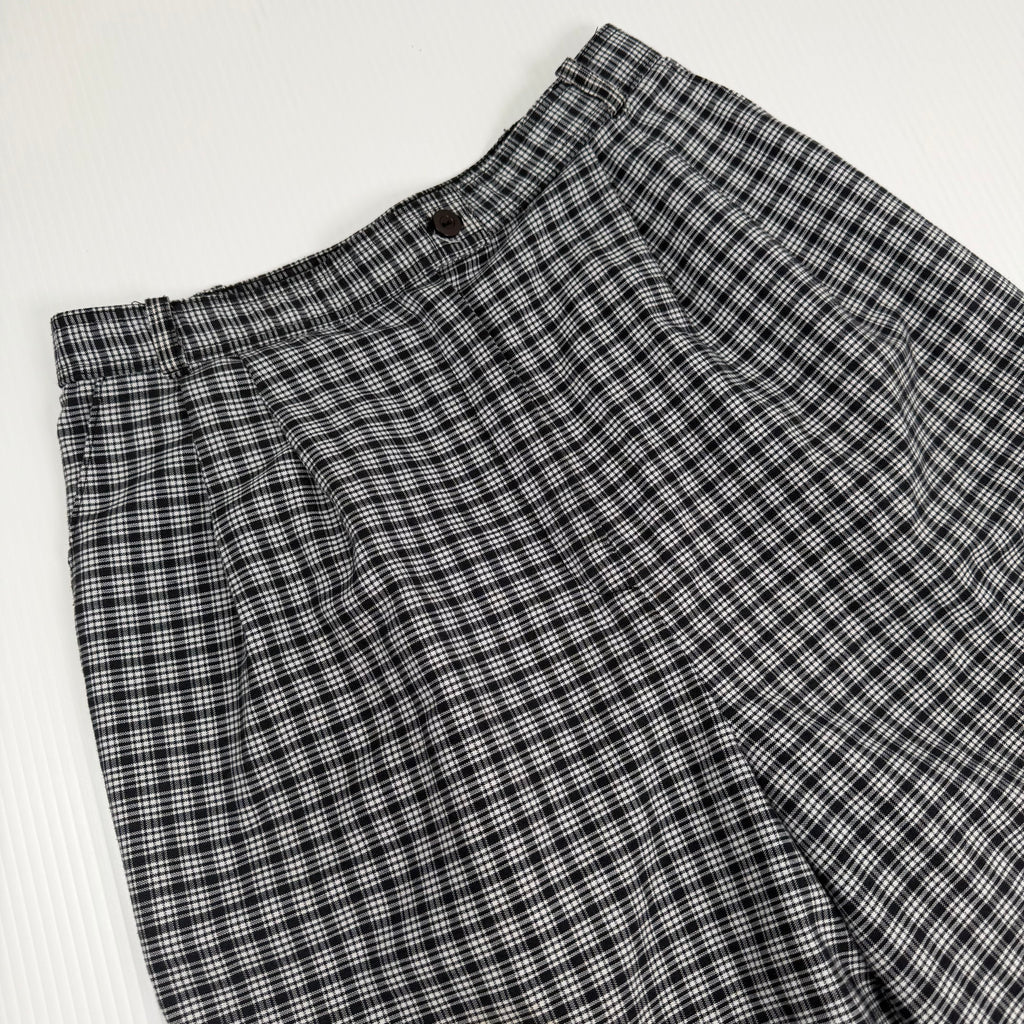 Vintage Tradition Plaid Pleated Baggy Shorts Women's 12