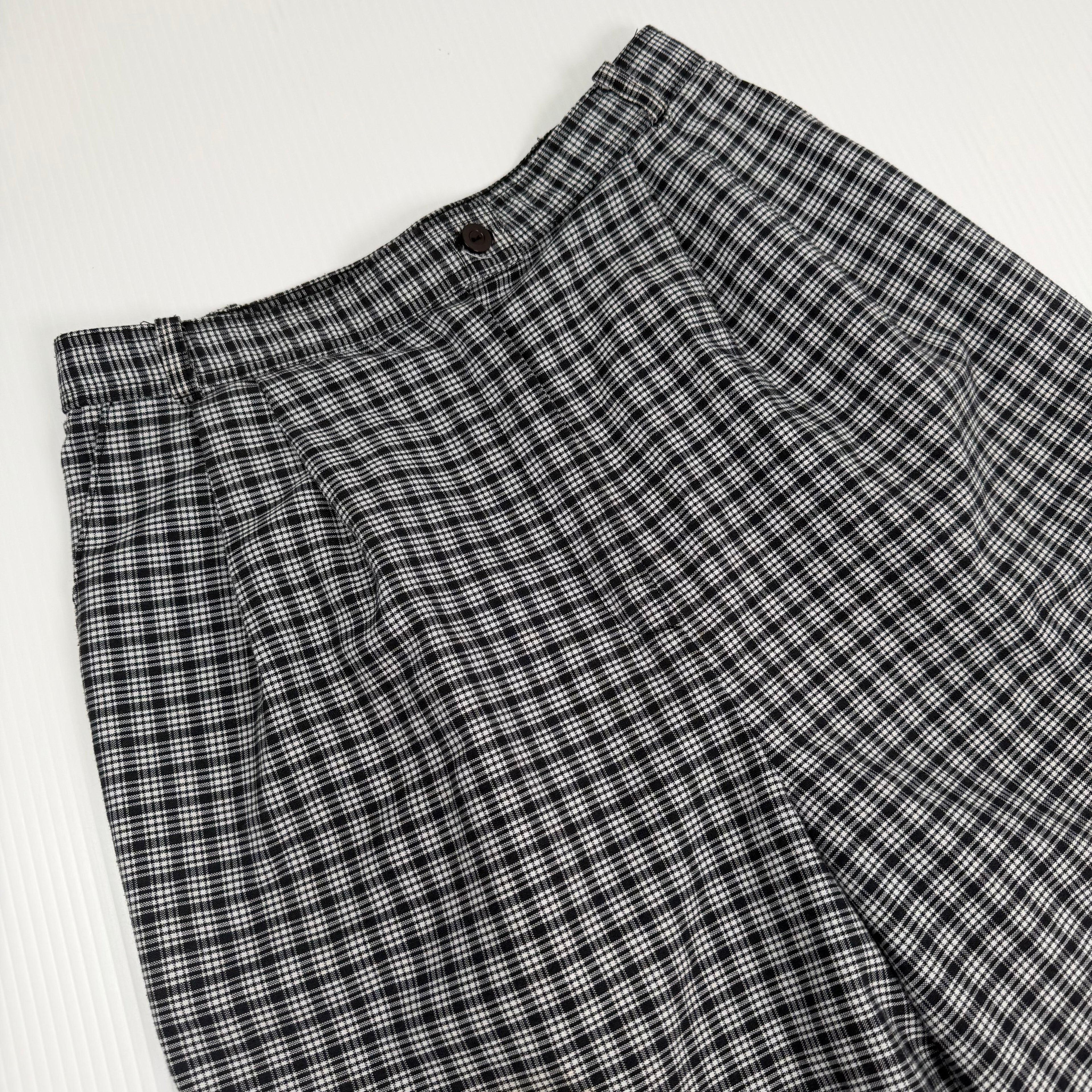 Vintage Tradition Plaid Pleated Baggy Shorts Women's 12