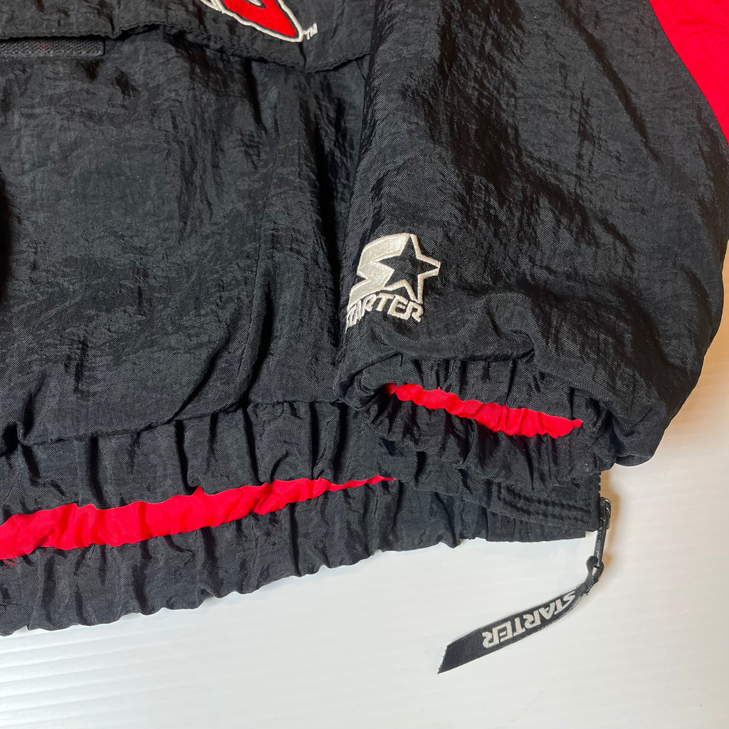 Vintage Starter Chicago Bulls 1/4 Zip Puffer Jacket Women's L