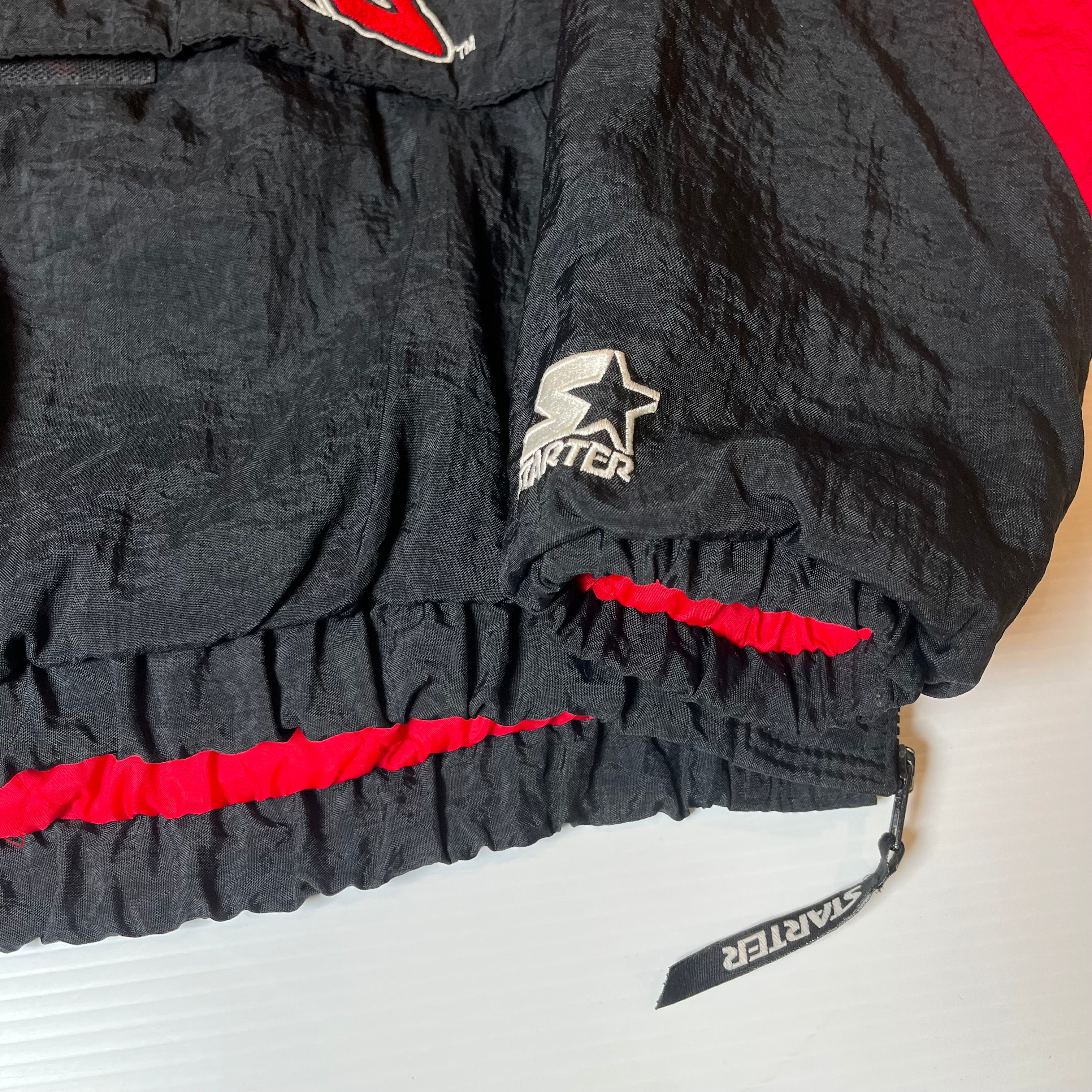 Vintage Starter Chicago Bulls 1/4 Zip Puffer Jacket Women's L