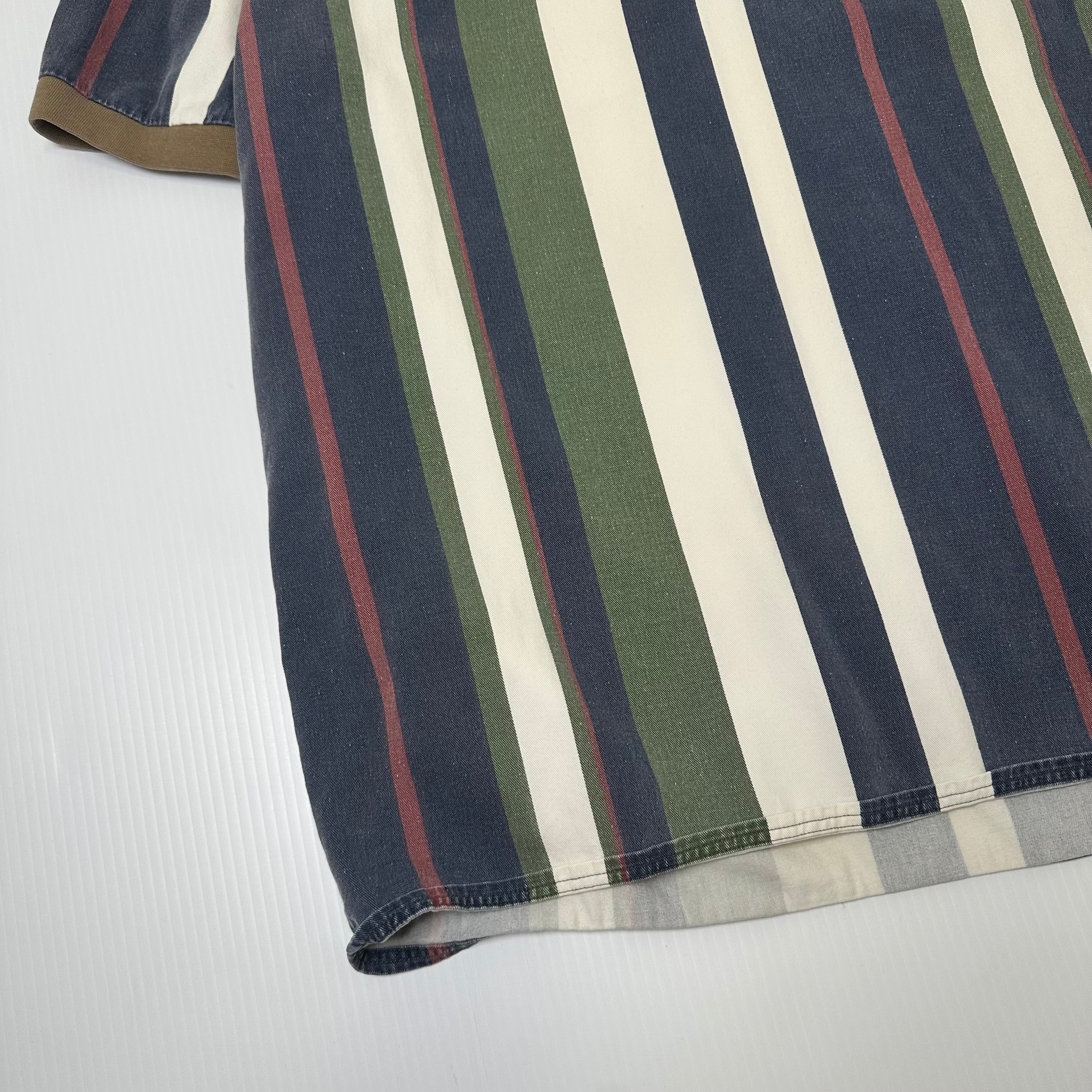 Vintage Northern Elements Striped Polo Shirt XL