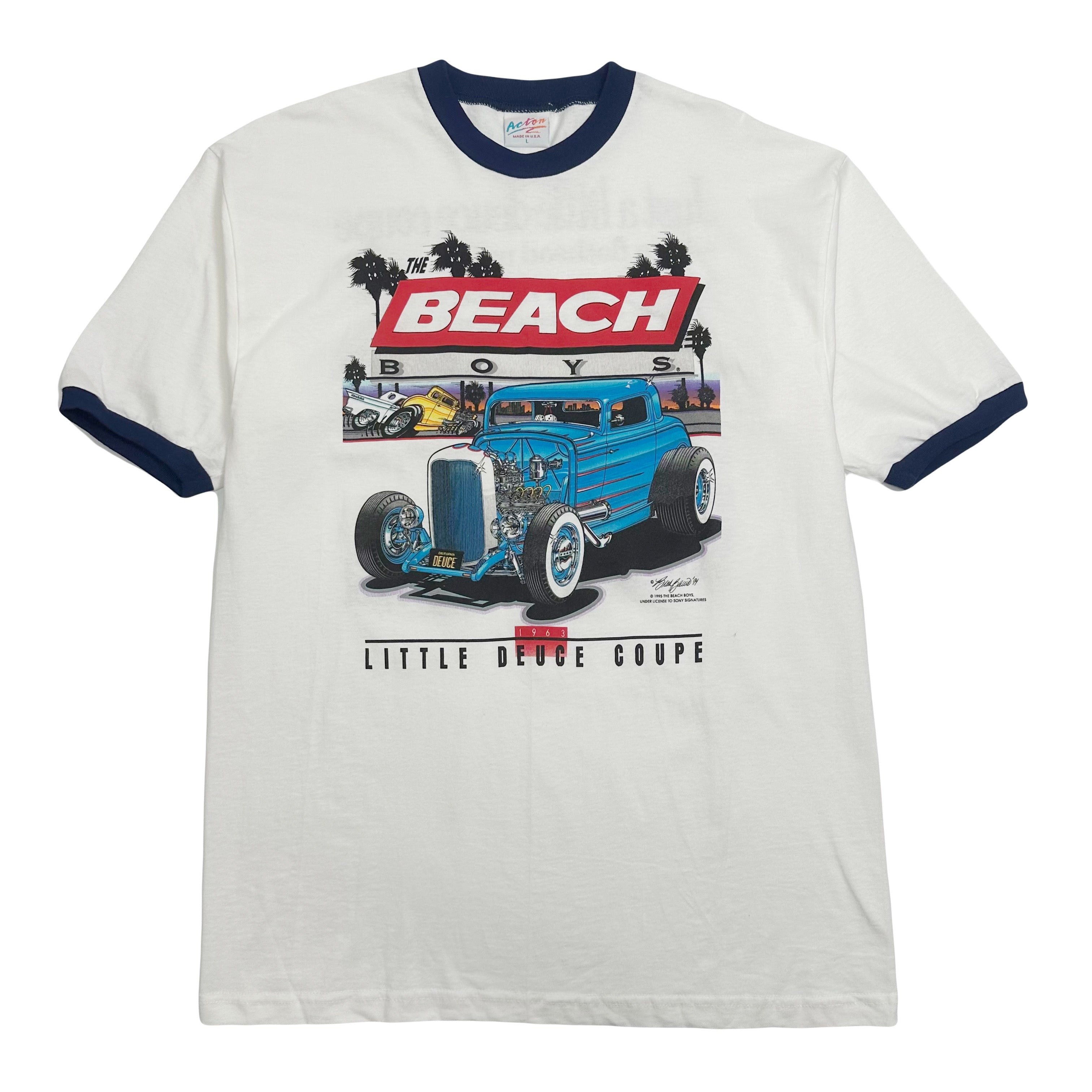1995 The Beach Boys Little Deuce Coupe Ringer Tee L