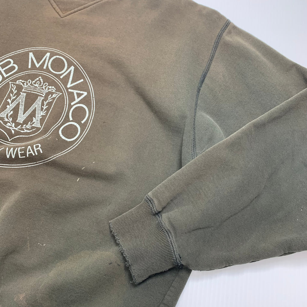 Vintage Club Monaco Crest Distressed Crewneck M
