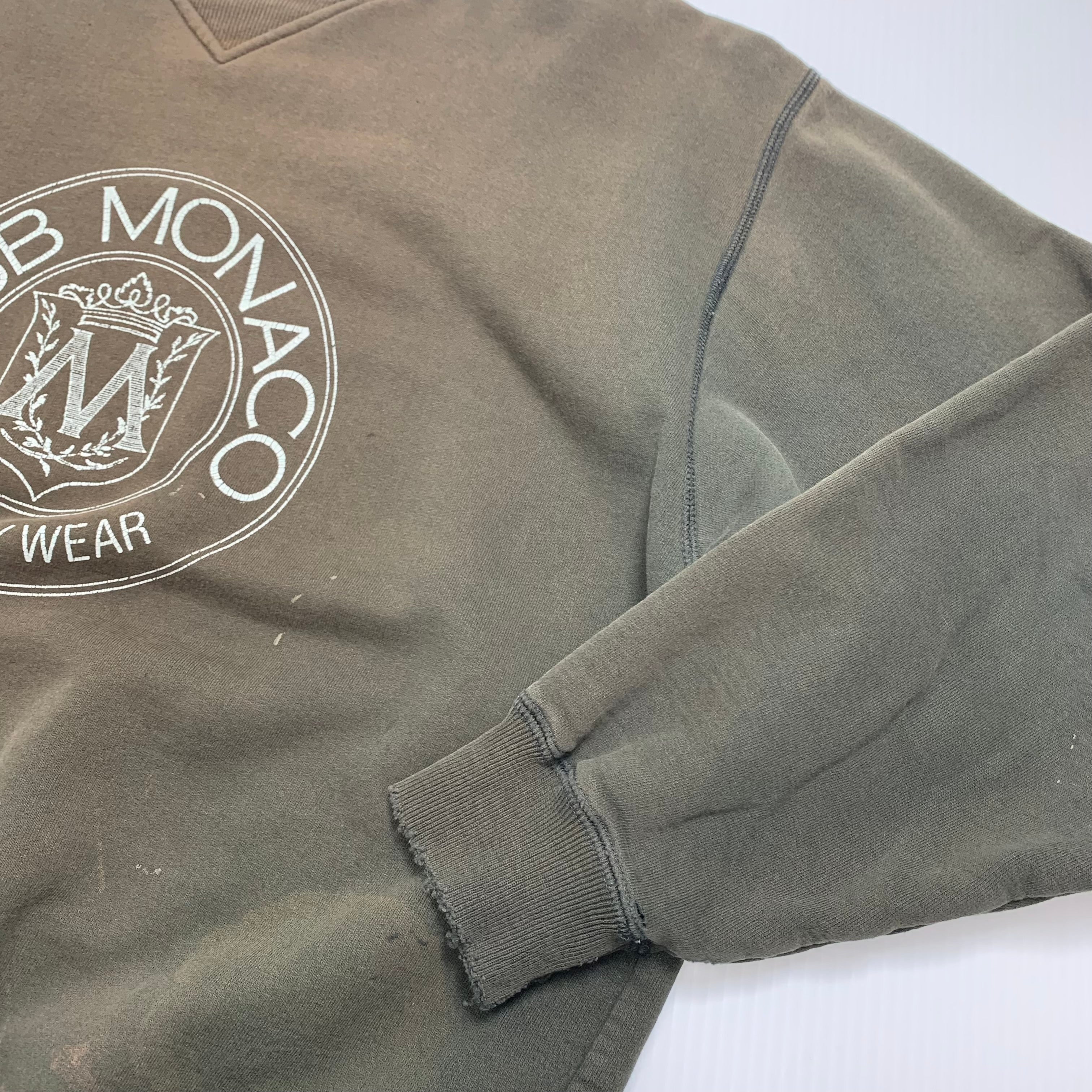 Vintage Club Monaco Crest Distressed Crewneck M