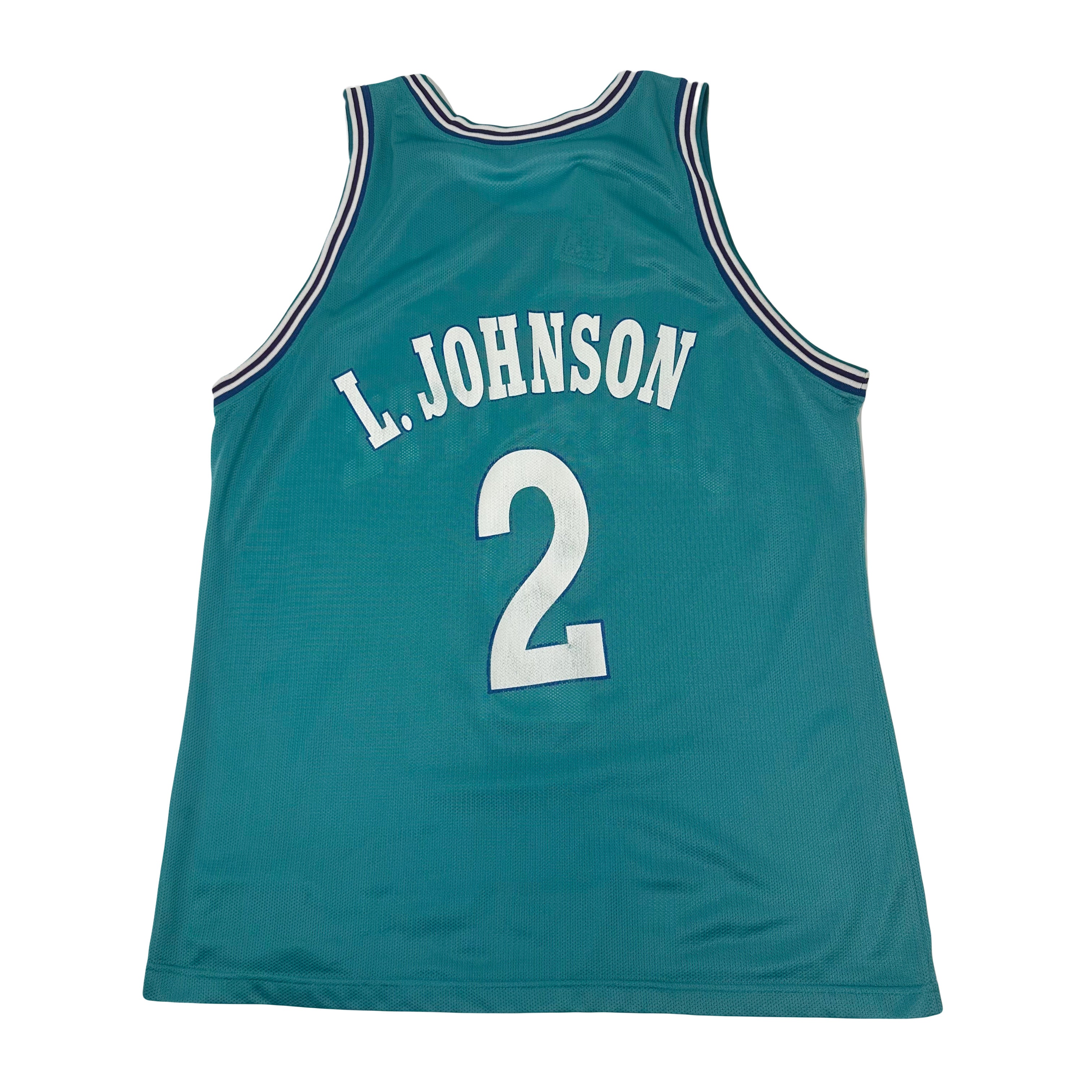 Vintage Champion Charlotte Hornets Johnson #2 NBA Jersey XL