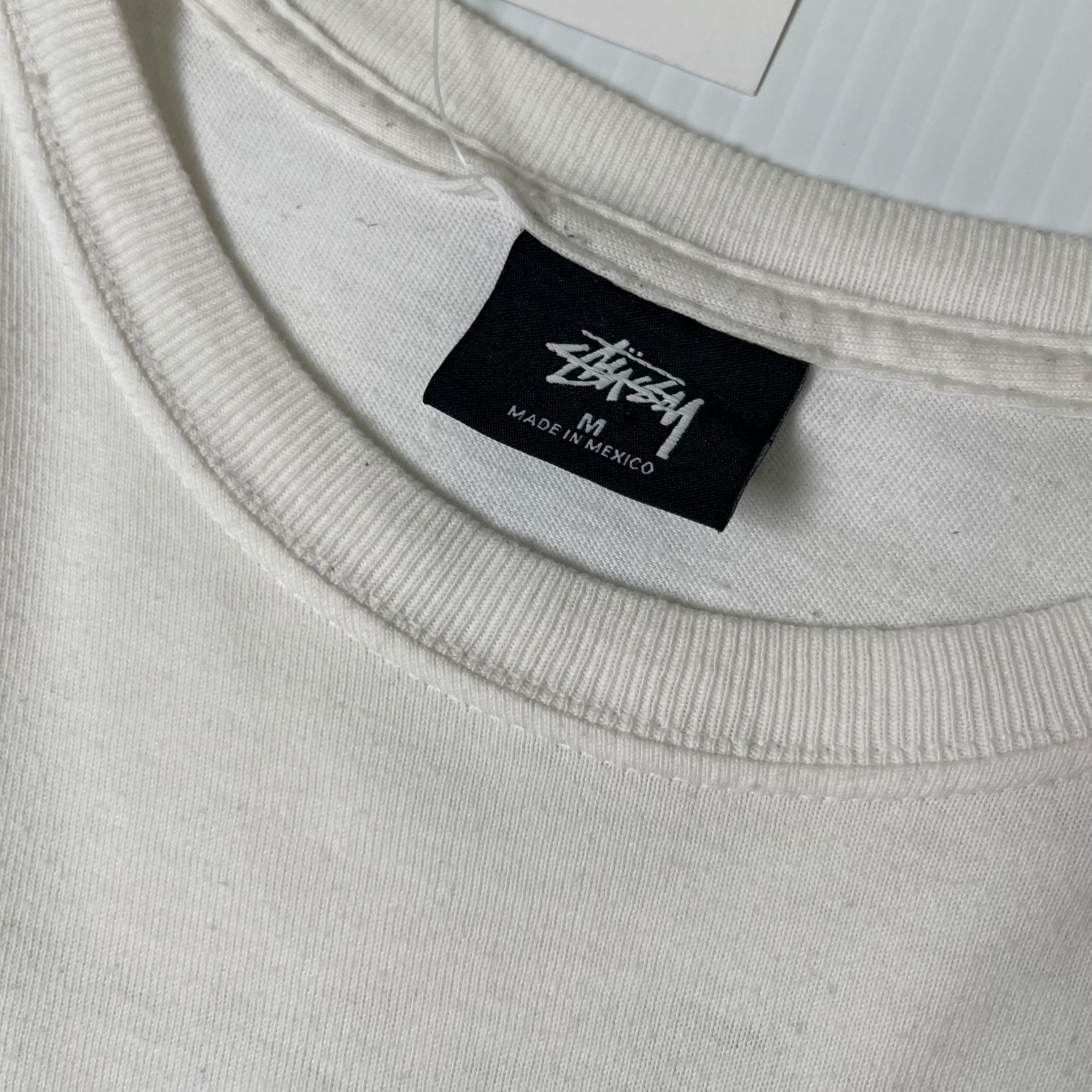 Stussy Logo Chartreuse Text Tee M