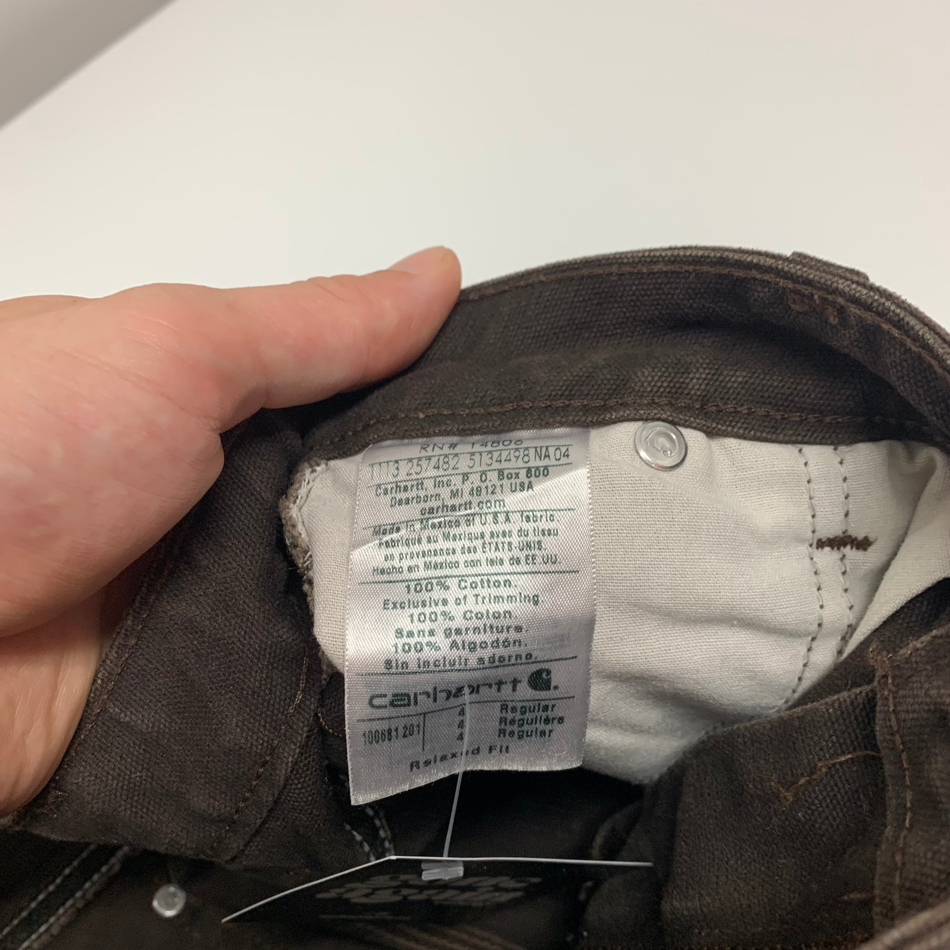 Carhartt Brown Double Knee Denim 29x30 0195