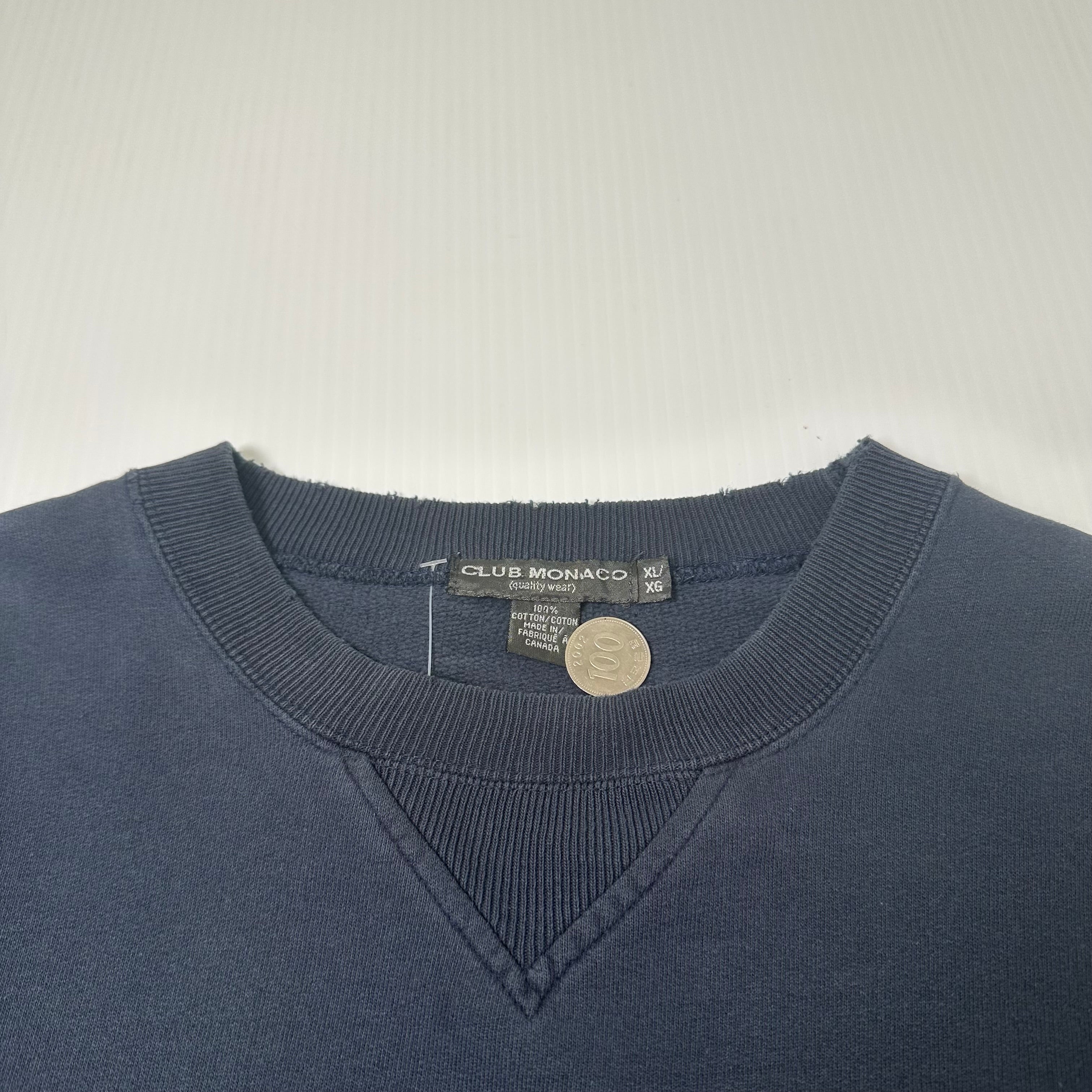 Vintage Club Monaco Crest Logo Crewneck XL