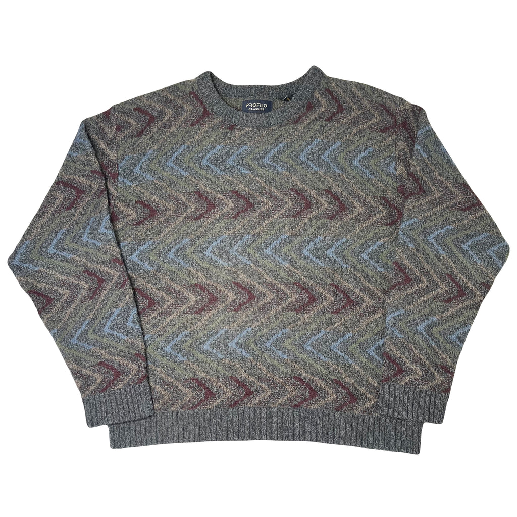 Profilo Classics Stripe Pattern Knit Sweater S