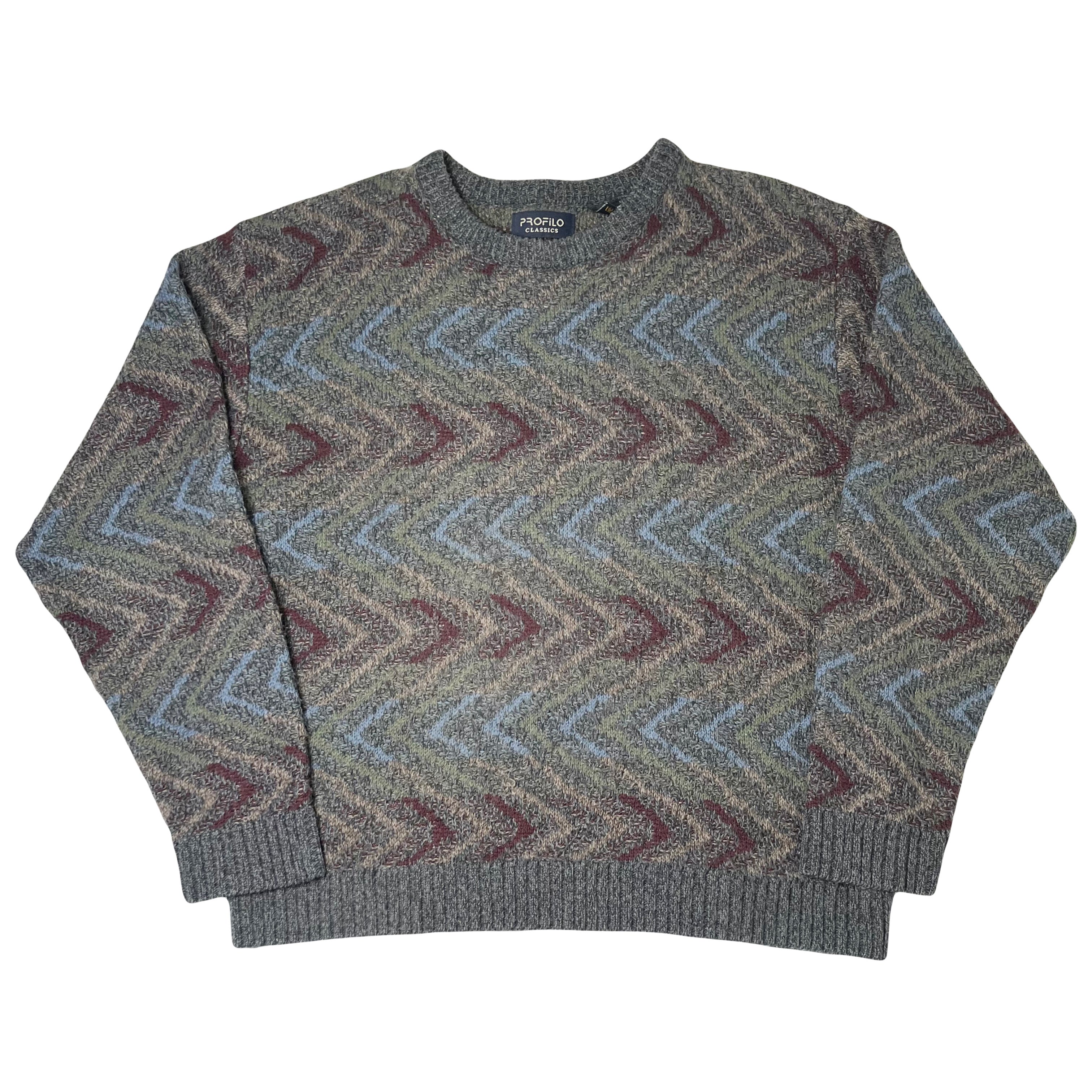 Profilo Classics Stripe Pattern Knit Sweater S
