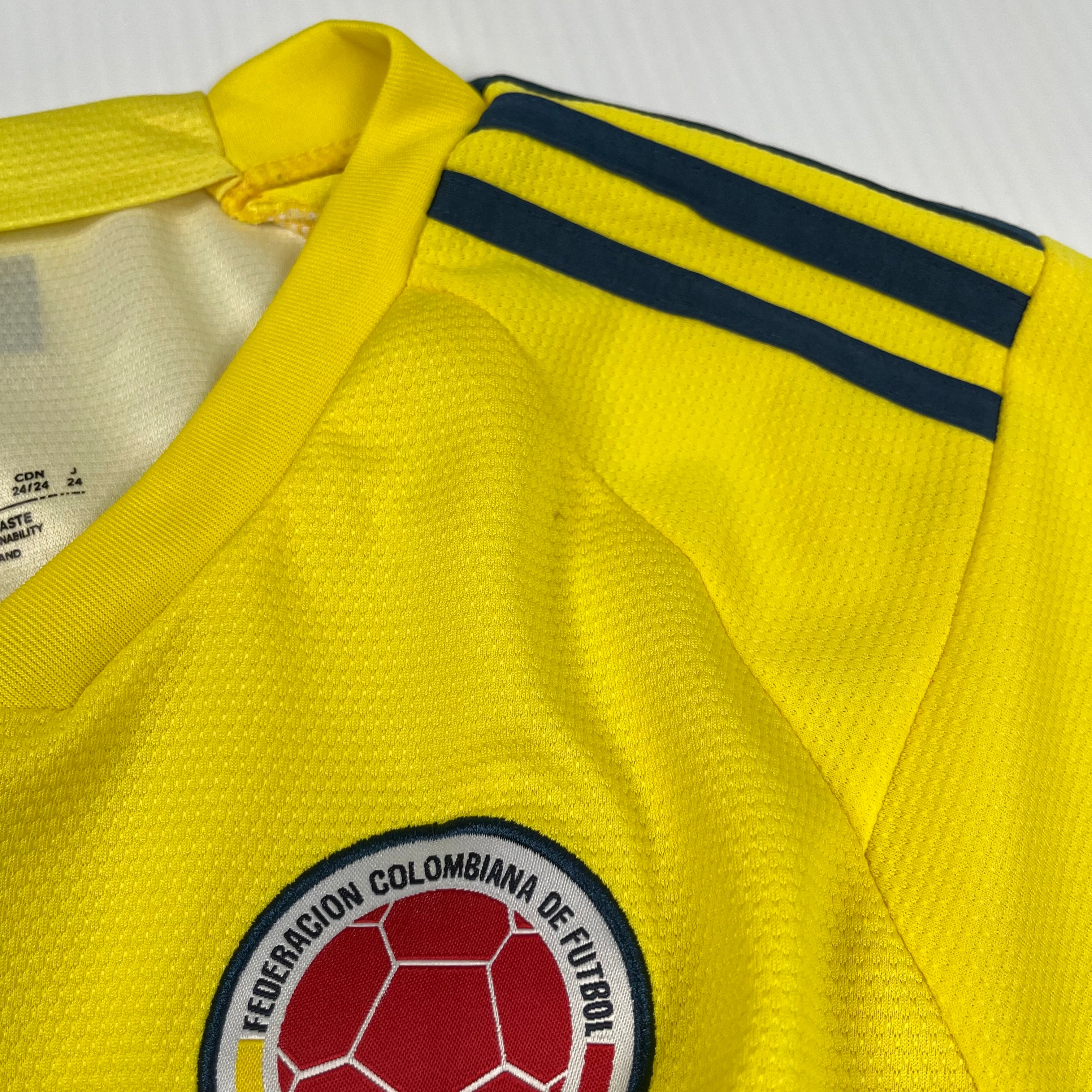 Rework Shirred Adidas Colombia Home Jersey Women's S