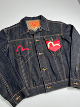 Load image into Gallery viewer, Evisu Dark Wash Denim Jacket Women&#39;s XL
