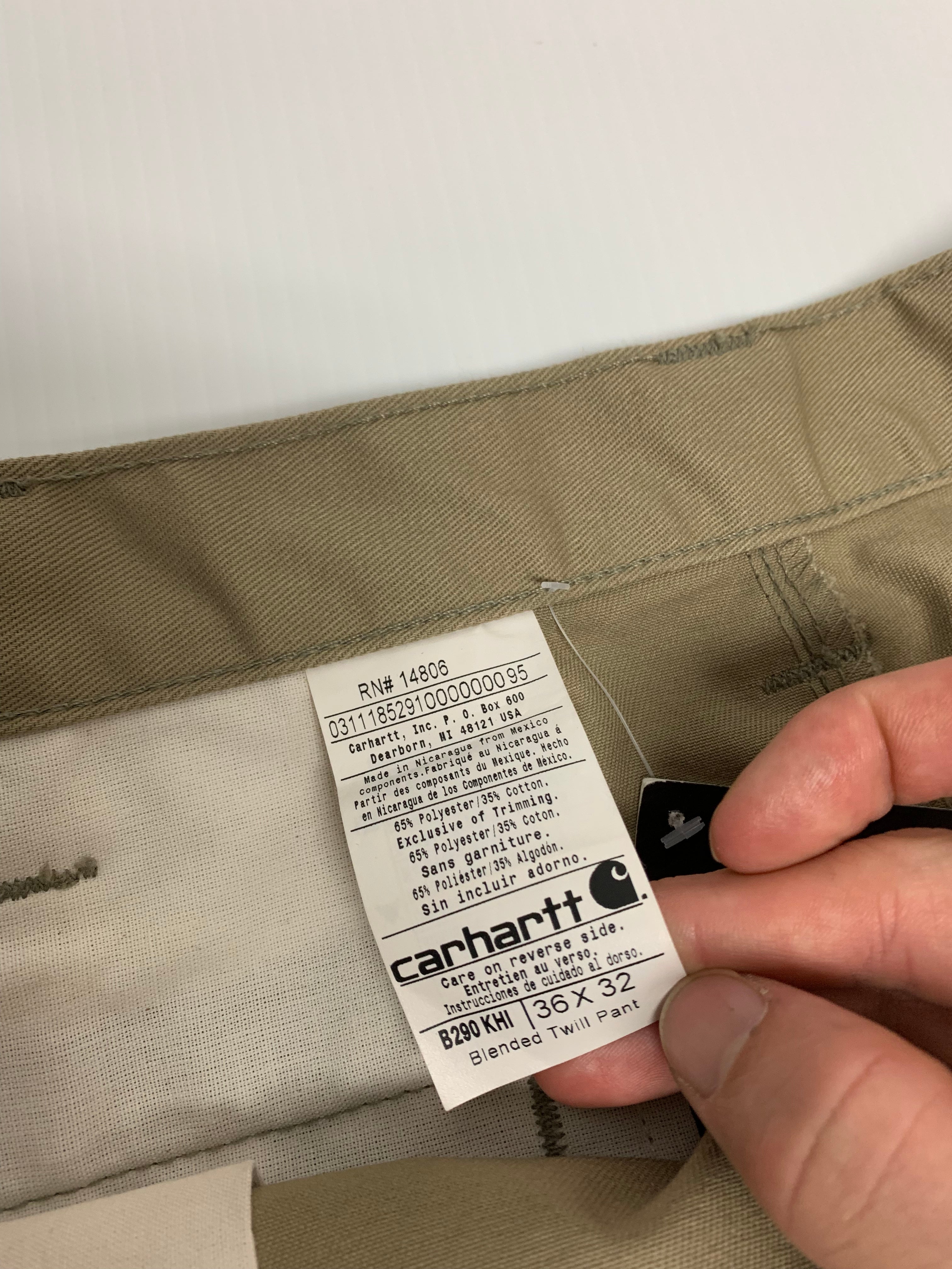 Carhartt Khaki Twill Pants 36