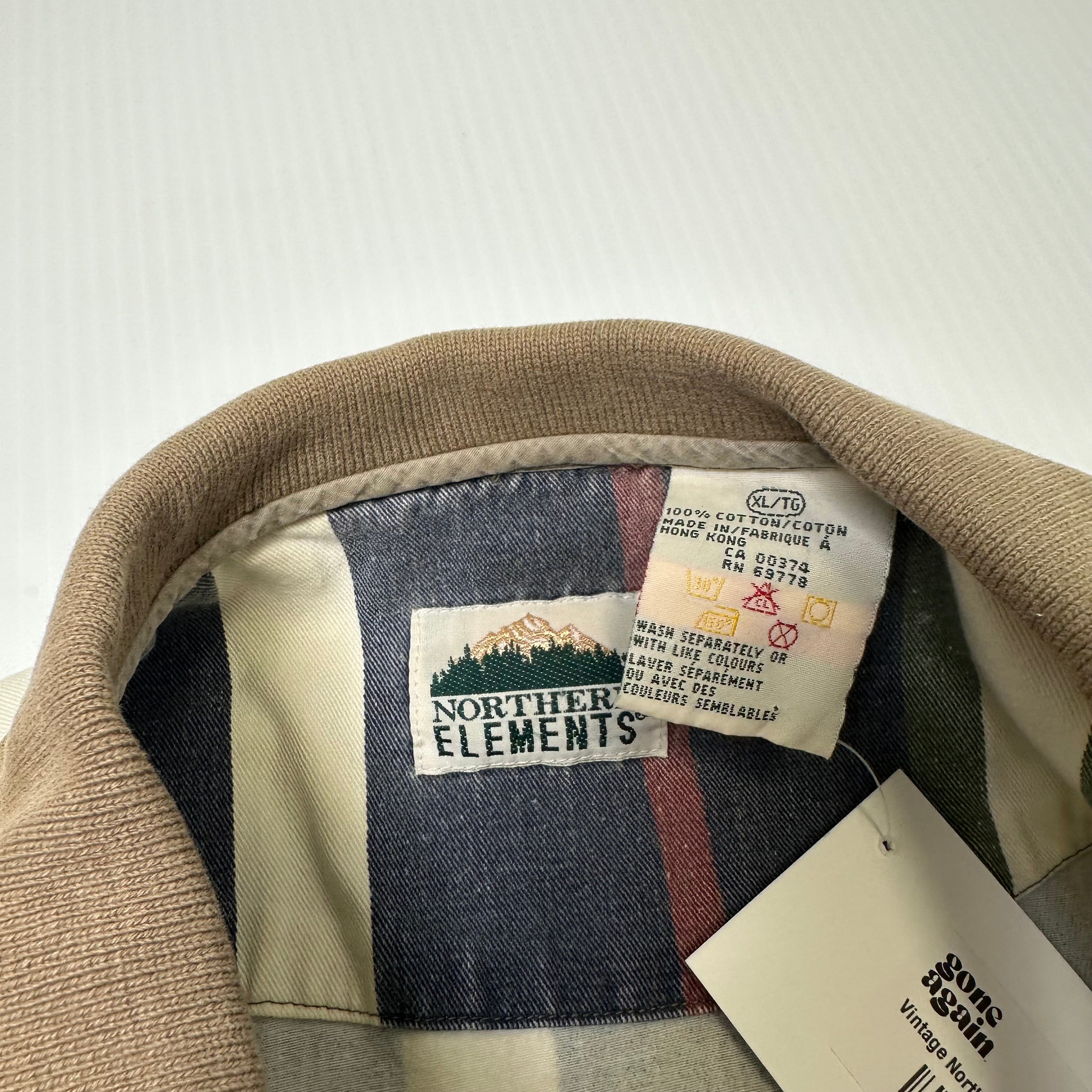 Vintage Northern Elements Striped Polo Shirt XL
