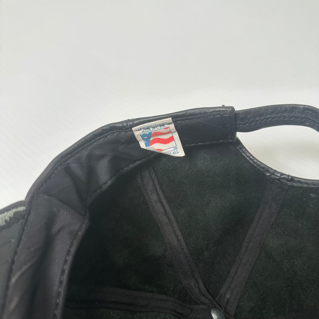 Vintage Marlboro Patch Leather Strapback Hat