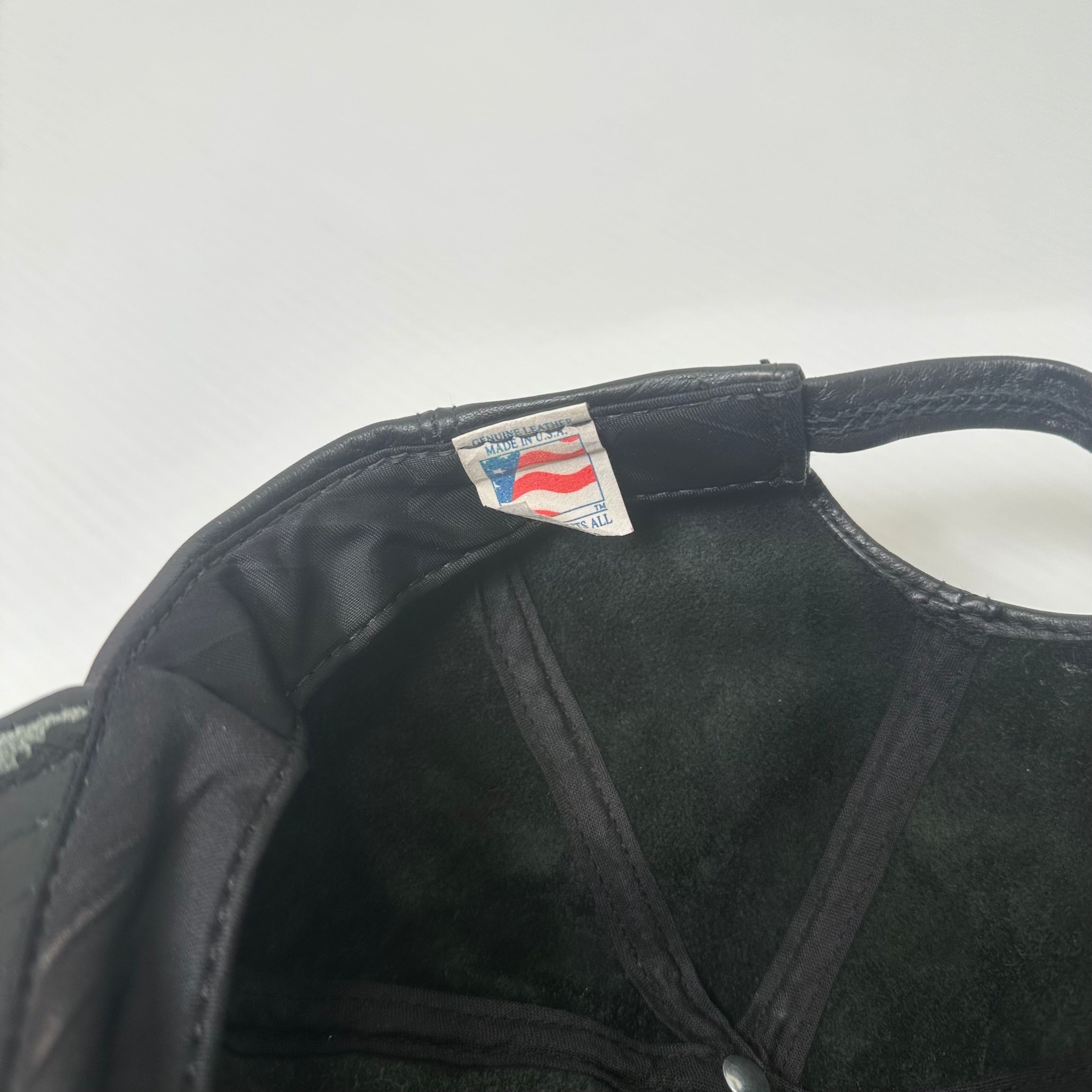 Vintage Marlboro Patch Leather Strapback Hat