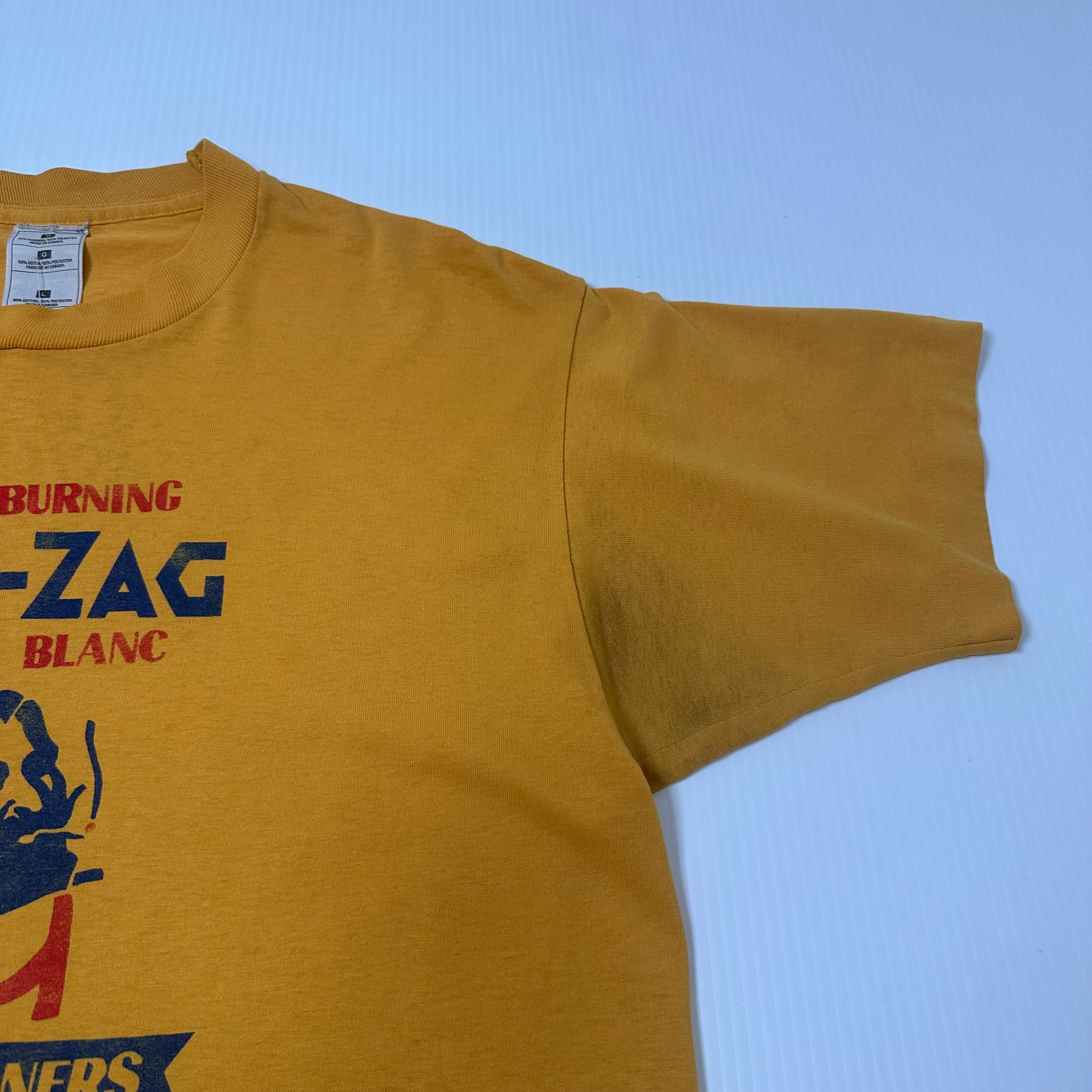 Vintage Zig-Zag Free Burning Graphic Tee L