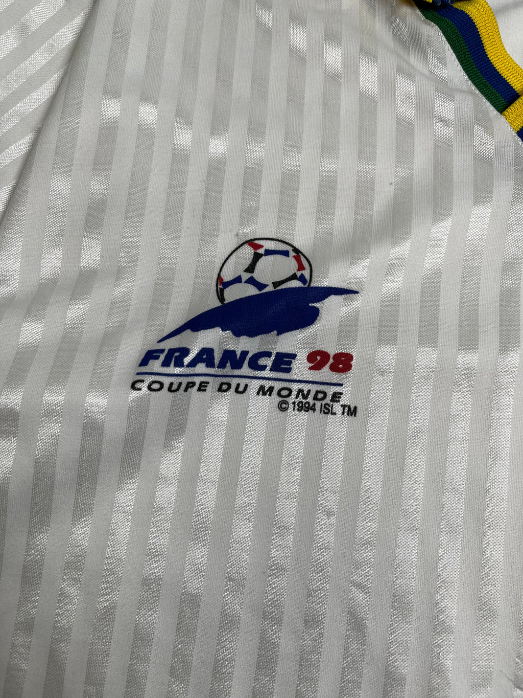 1998 France World Cup Brasil Soccer Jersey M