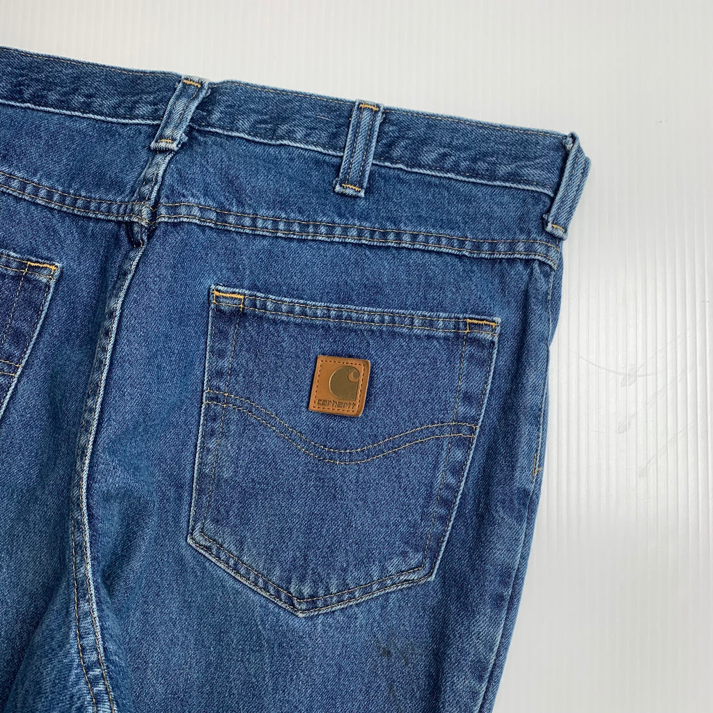 Carhartt Relaxed Fit Medium Wash Carpenter Denim 34