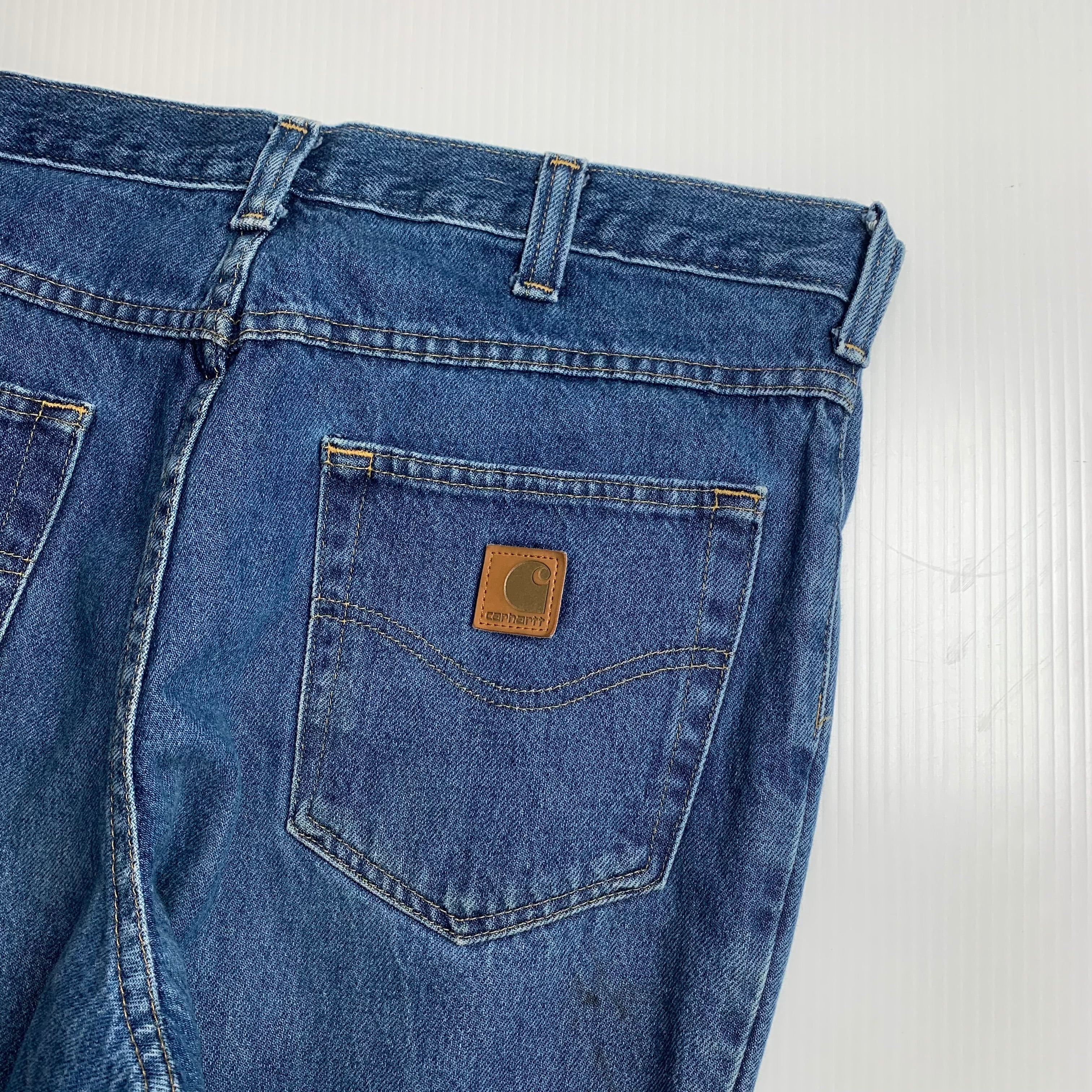 Carhartt Relaxed Fit Medium Wash Carpenter Denim 34