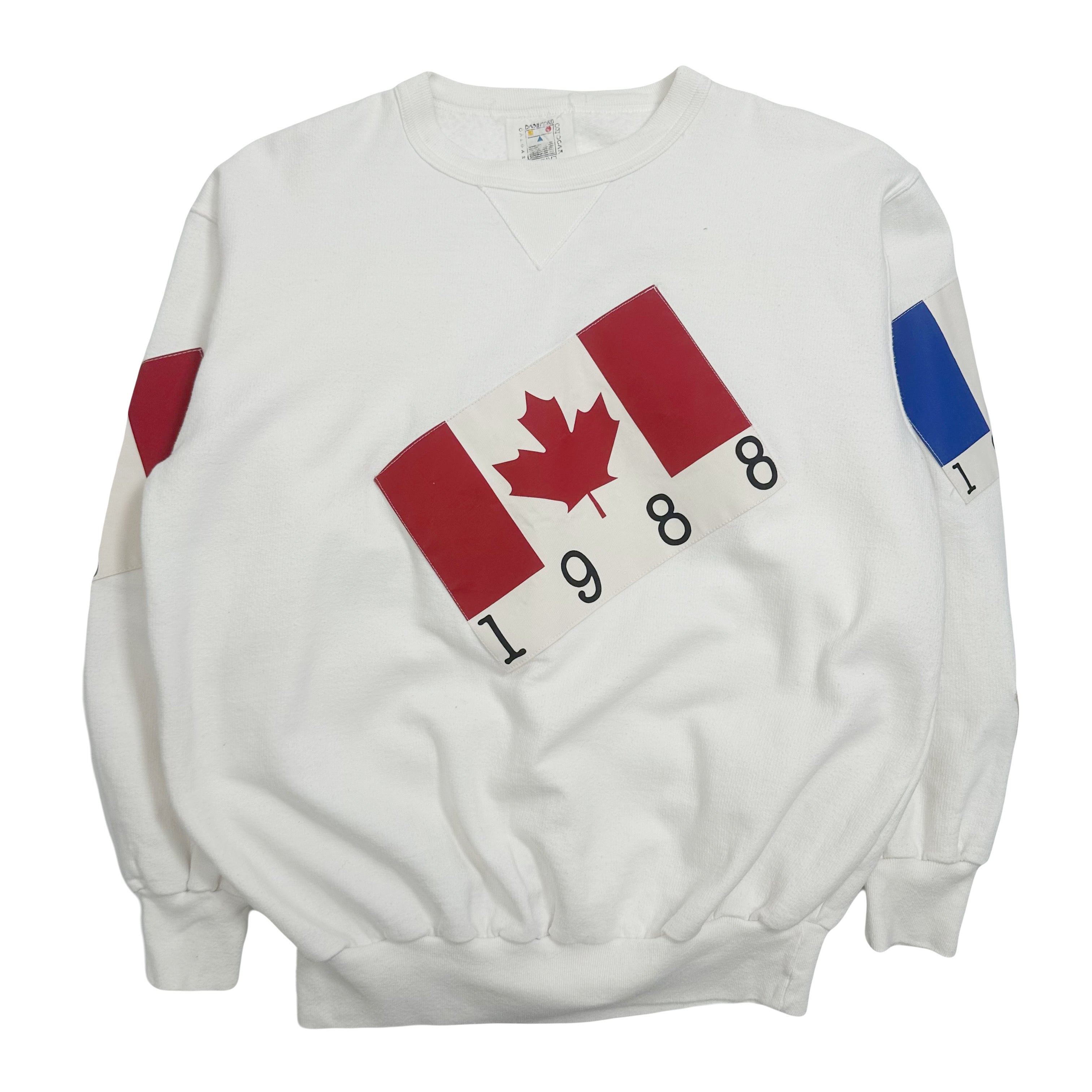 1988 World Flags Patch Crewneck M