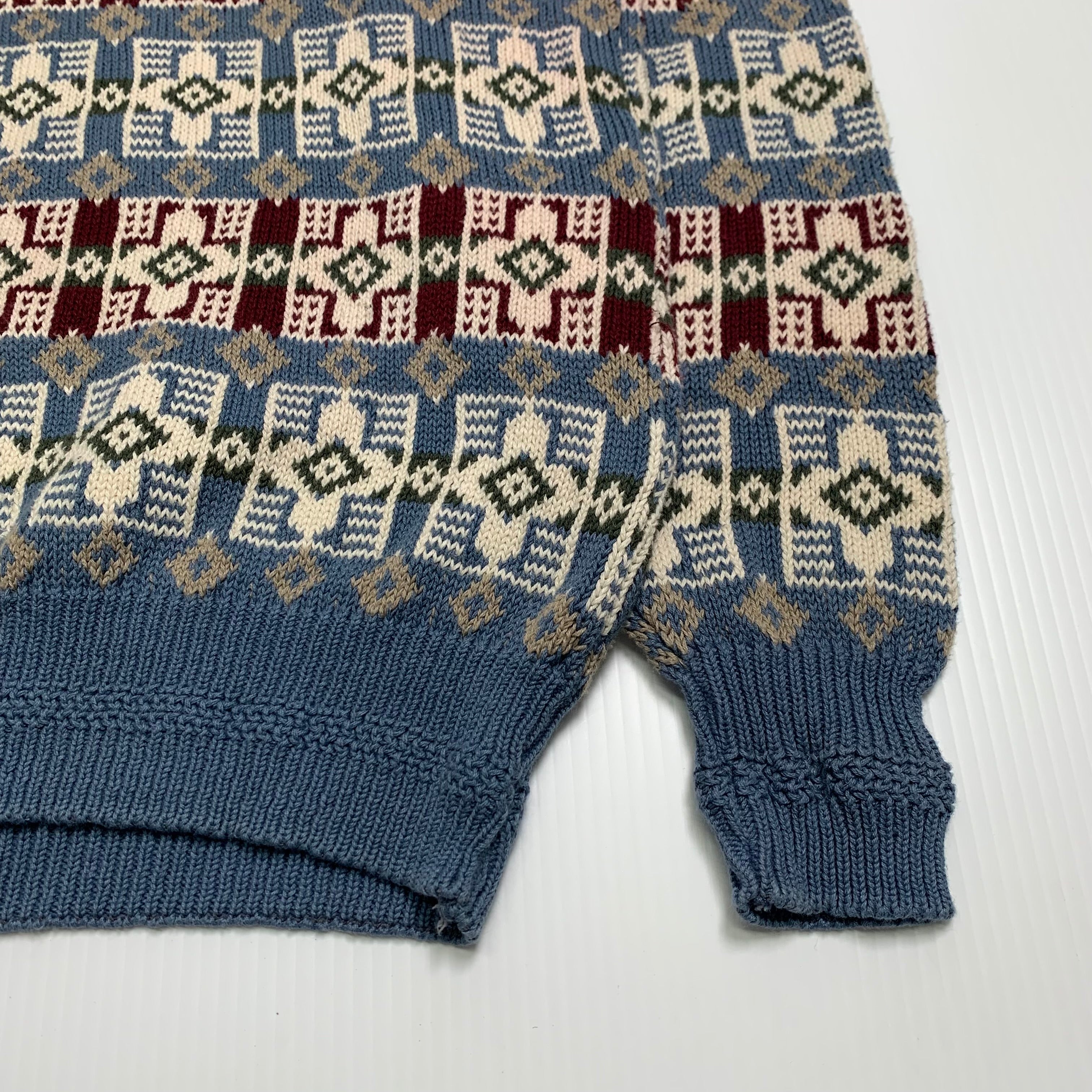 Vintage Cricketeer Patterned Knit Sweater XL