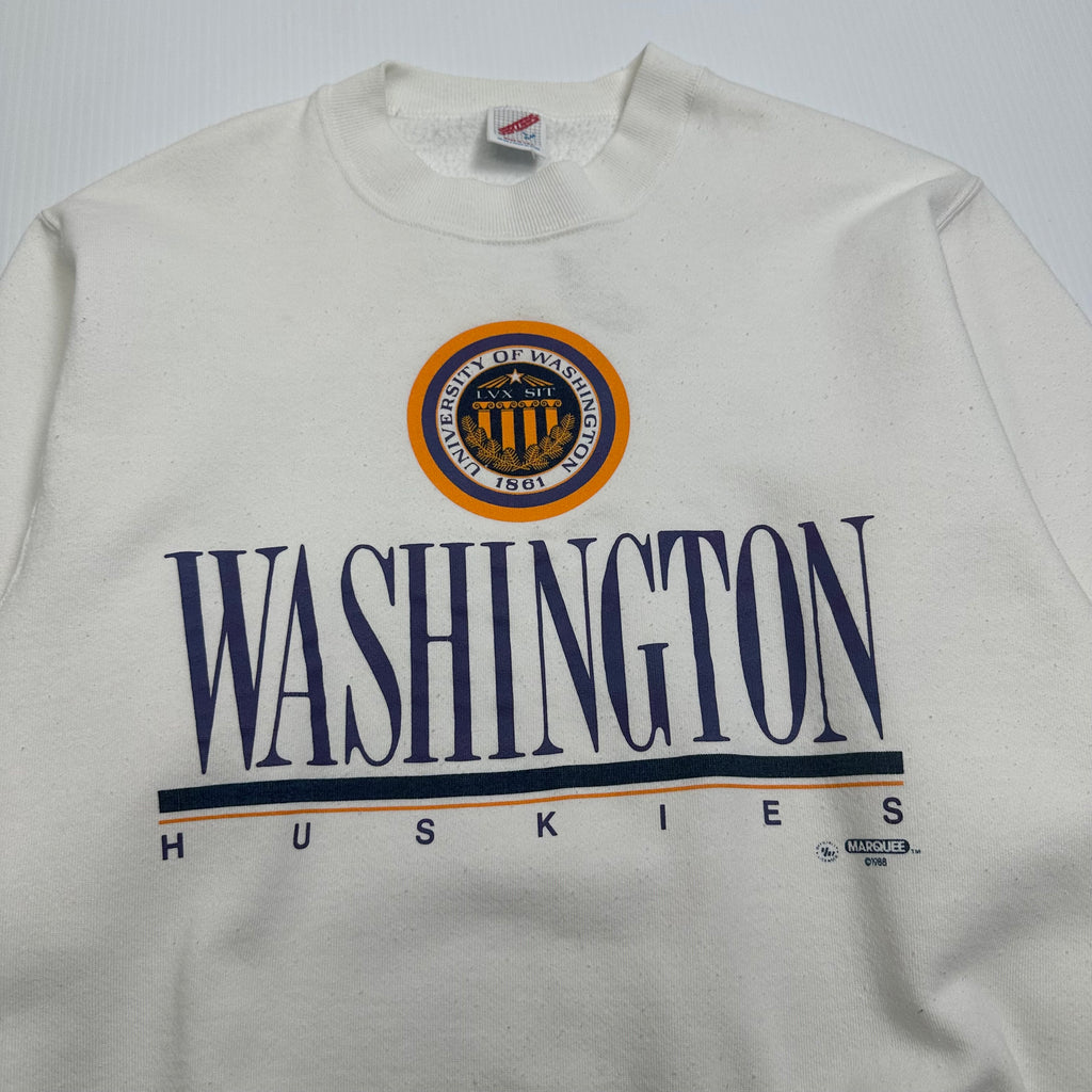 1988 University of Washington Huskies UW Crewneck L